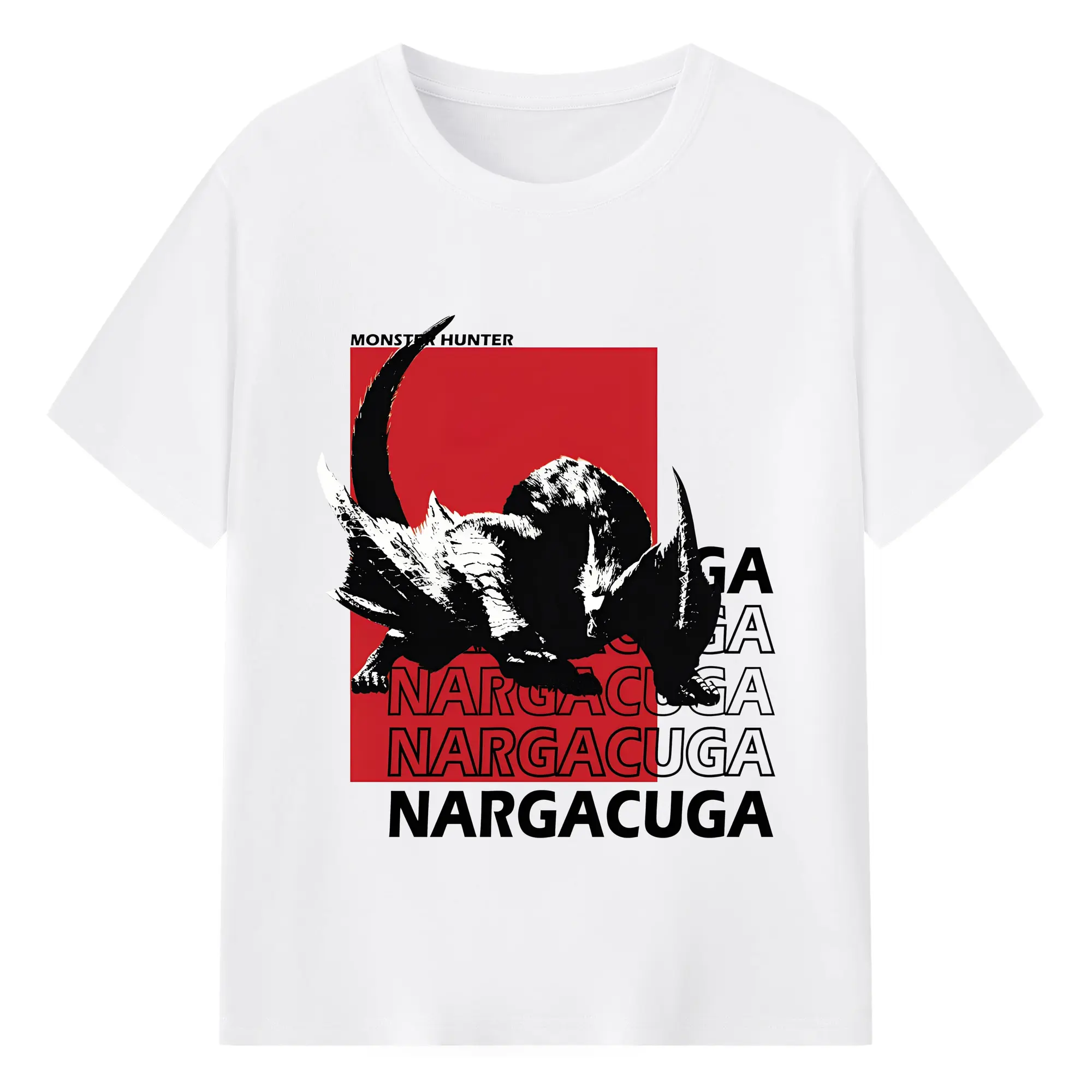 ナルガクルガ ハンター必見！迫力満点モンハングッズ - 綿100％ 半袖Tシャツ ・ フロントプリント ・ 快適 通気性 ・ 日常使い 散歩 スポーツ用