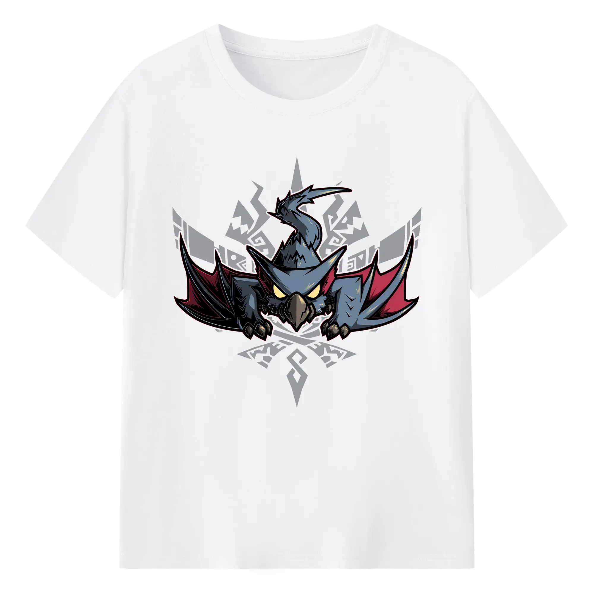 モンハン伝説モンスター ナルガクルガ グラフィック - 綿100％ 半袖Tシャツ ・ フロントプリント ・ 快適 通気性 ・ 日常使い 散歩 スポーツ用