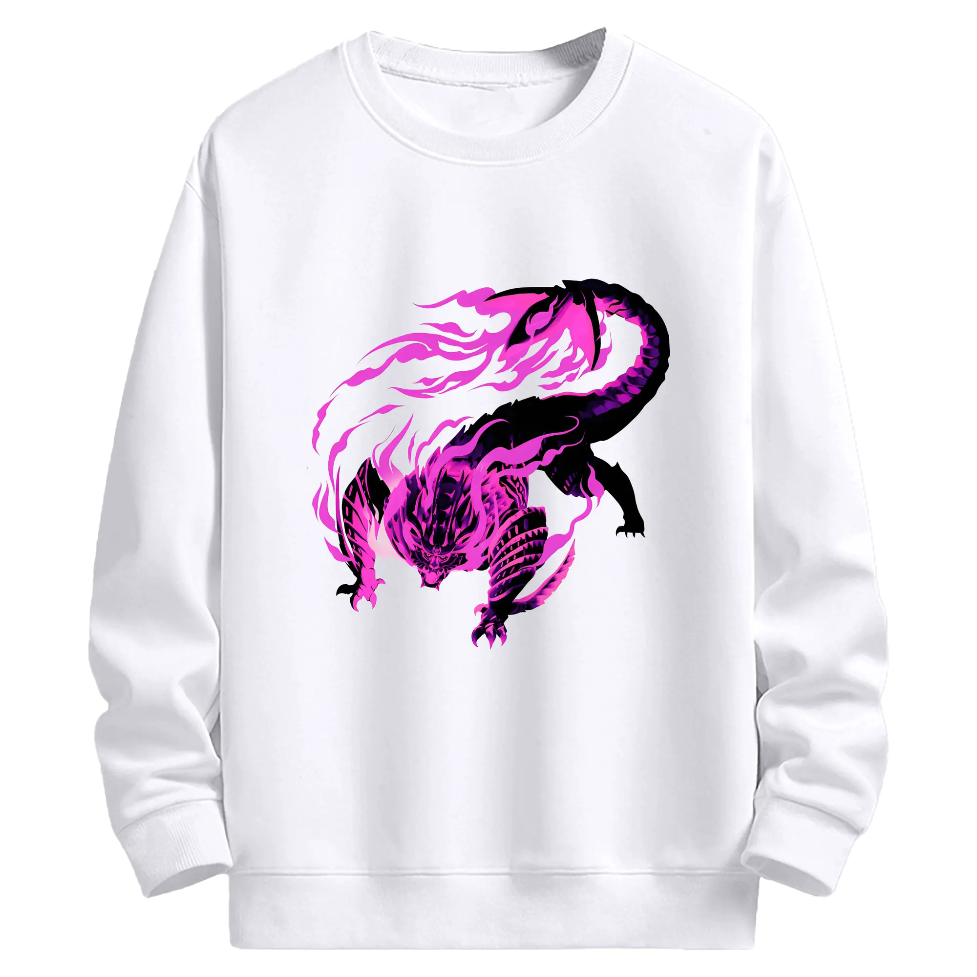 マガイマガド ハンター必見！迫力満点モンハングッズ - 高品質 クルーネック スウェット ・ コットン59％ ポリエステル41％ ・ ユニセックス 長袖 トレーナー ・ カジュアル デイリー スポーツ 散歩用