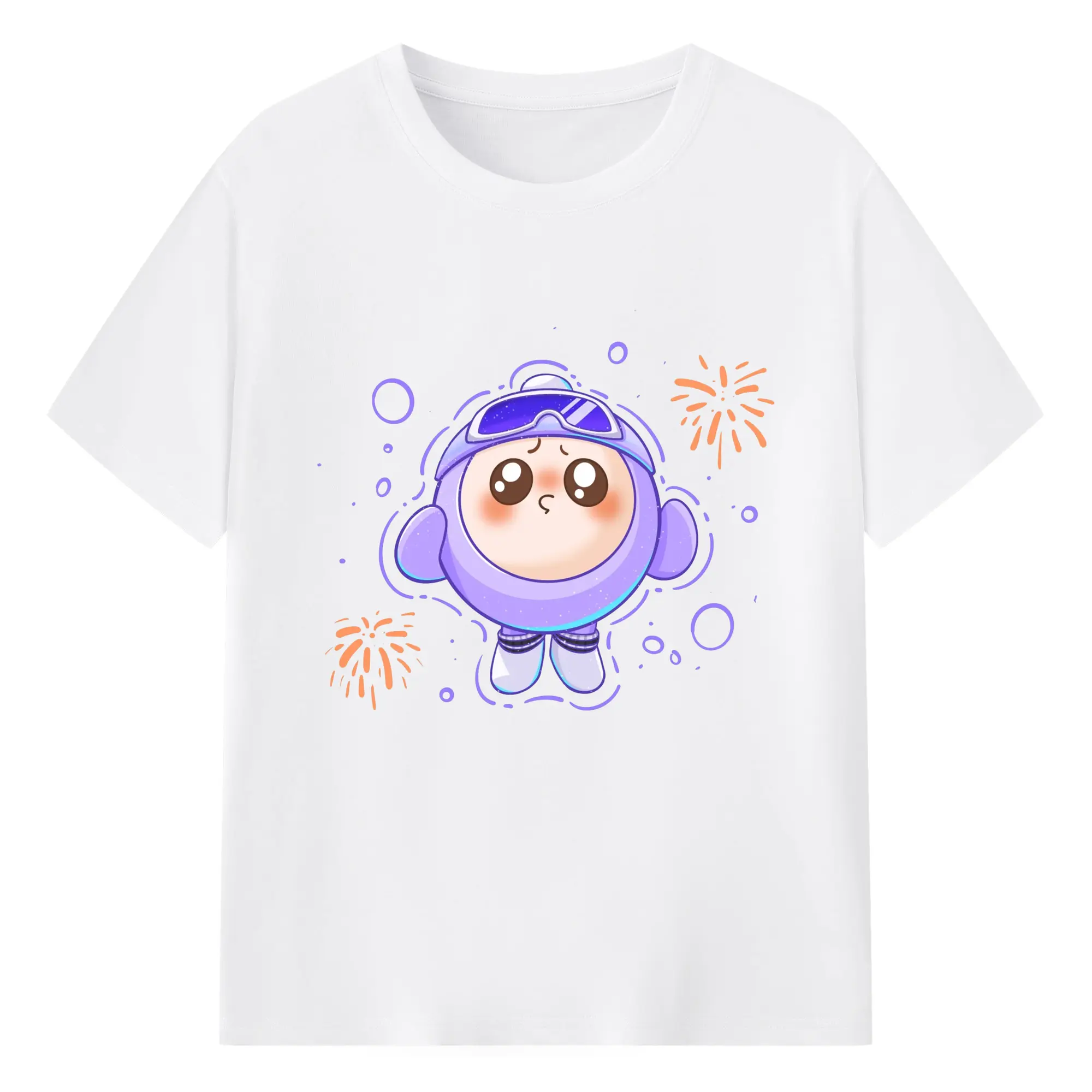 タマゴパーティー かわいいタマゴショウシ キャラクターグッズ - 綿100％ 半袖Tシャツ ・ フロントプリント ・ 快適 通気性 ・ 日常使い 散歩 スポーツ用