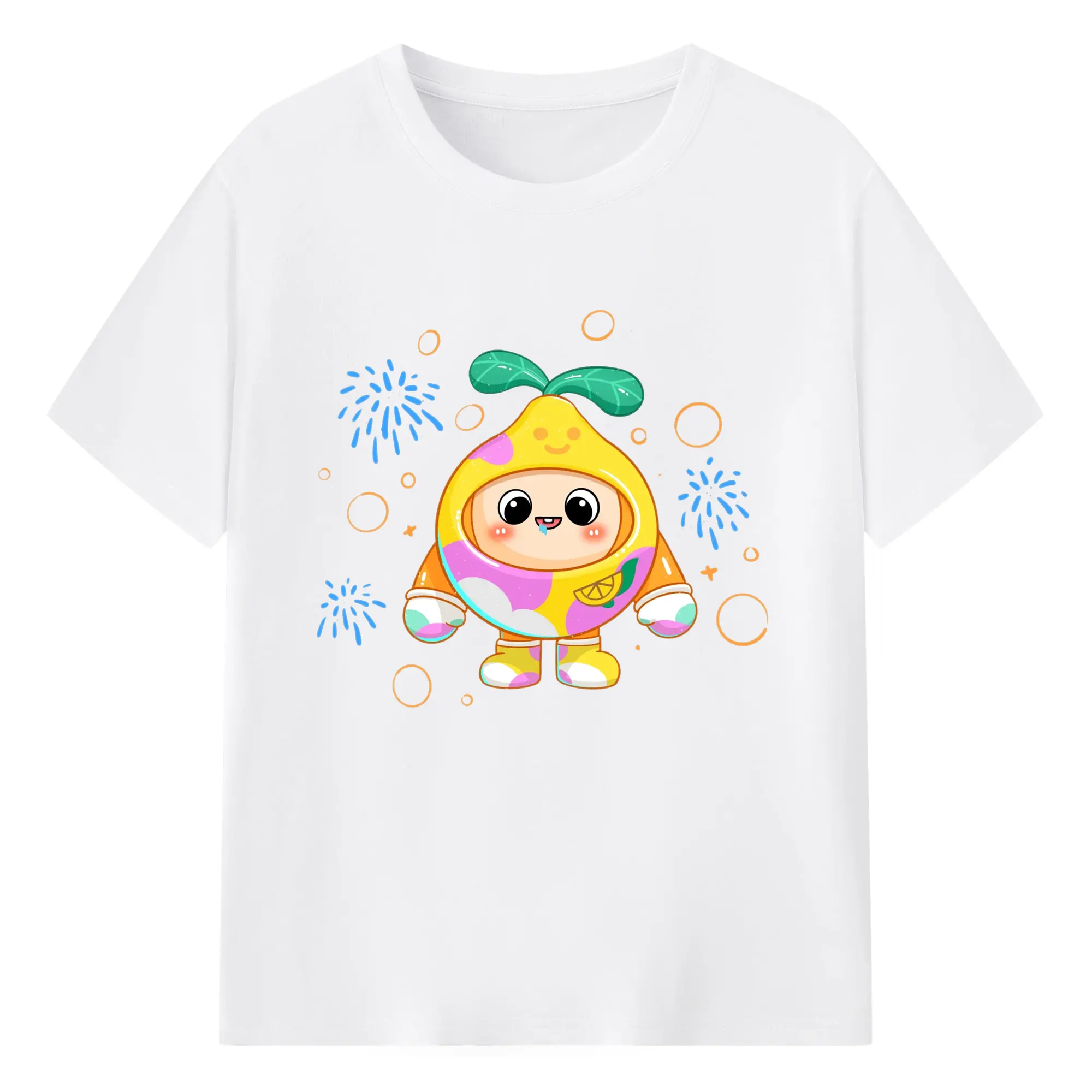 タマゴパーティー×グリーンアロー カラフルフルーツ味ミントキャンディ限定 - 綿100％ 半袖Tシャツ ・ フロントプリント ・ 快適 通気性 ・ 日常使い 散歩 スポーツ用