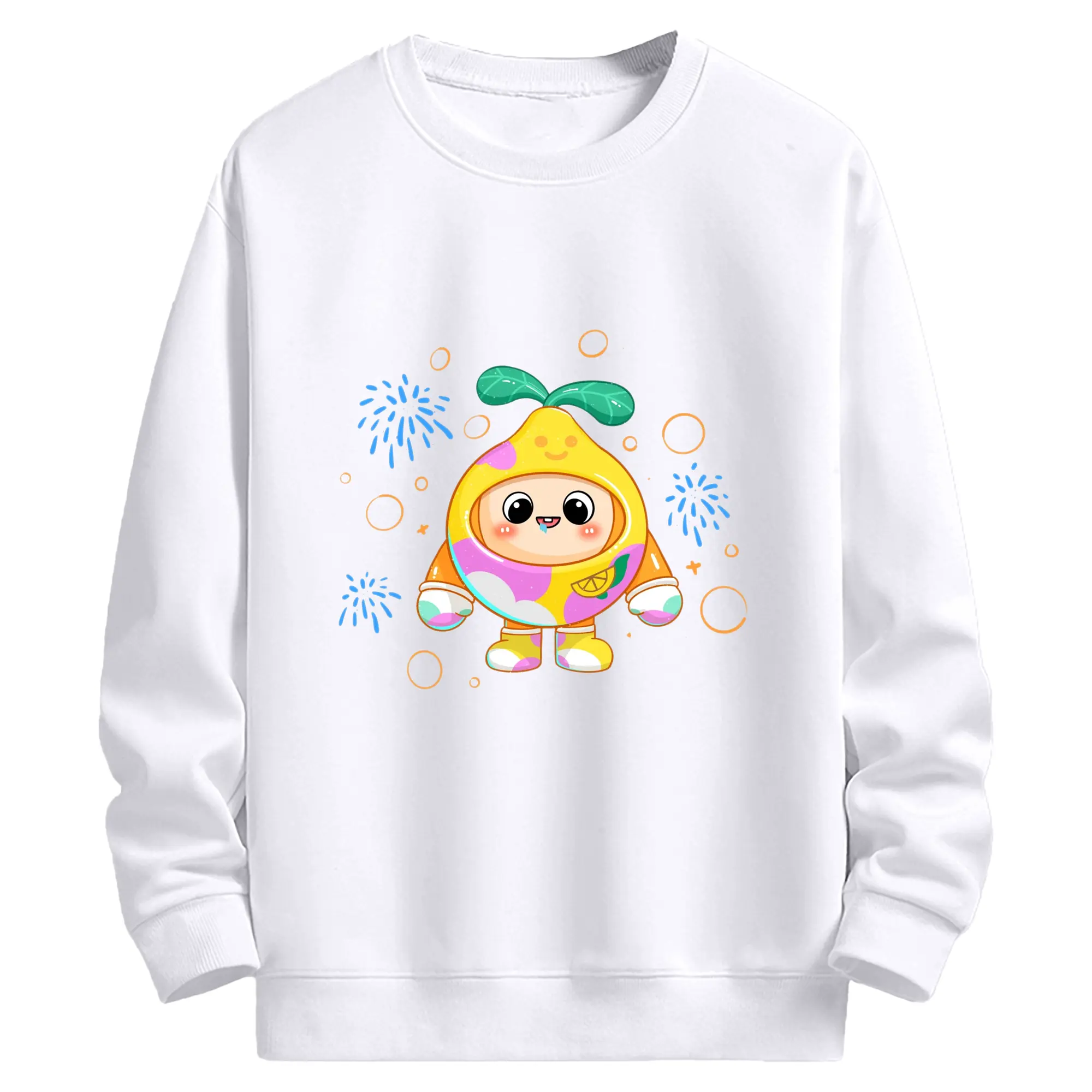 タマゴパーティー×グリーンアロー カラフルフルーツ味ミントキャンディ限定 - 高品質 クルーネック スウェット ・ コットン59％ ポリエステル41％ ・ ユニセックス 長袖 トレーナー ・ カジュアル デイリー スポーツ 散歩用