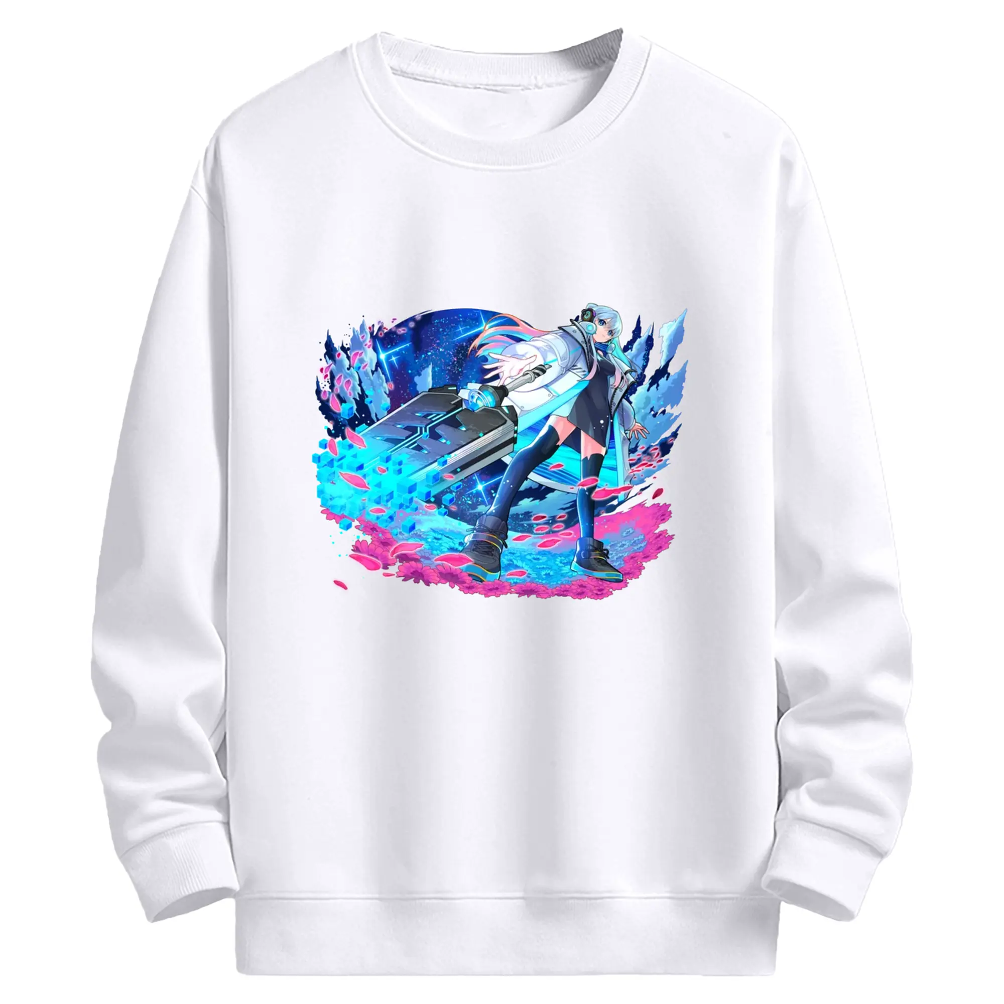 モンスト ネオ 人気キャラクター 限定グッズ - 高品質 クルーネック スウェット ・ コットン59％ ポリエステル41％ ・ ユニセックス 長袖 トレーナー ・ カジュアル デイリー スポーツ 散歩用