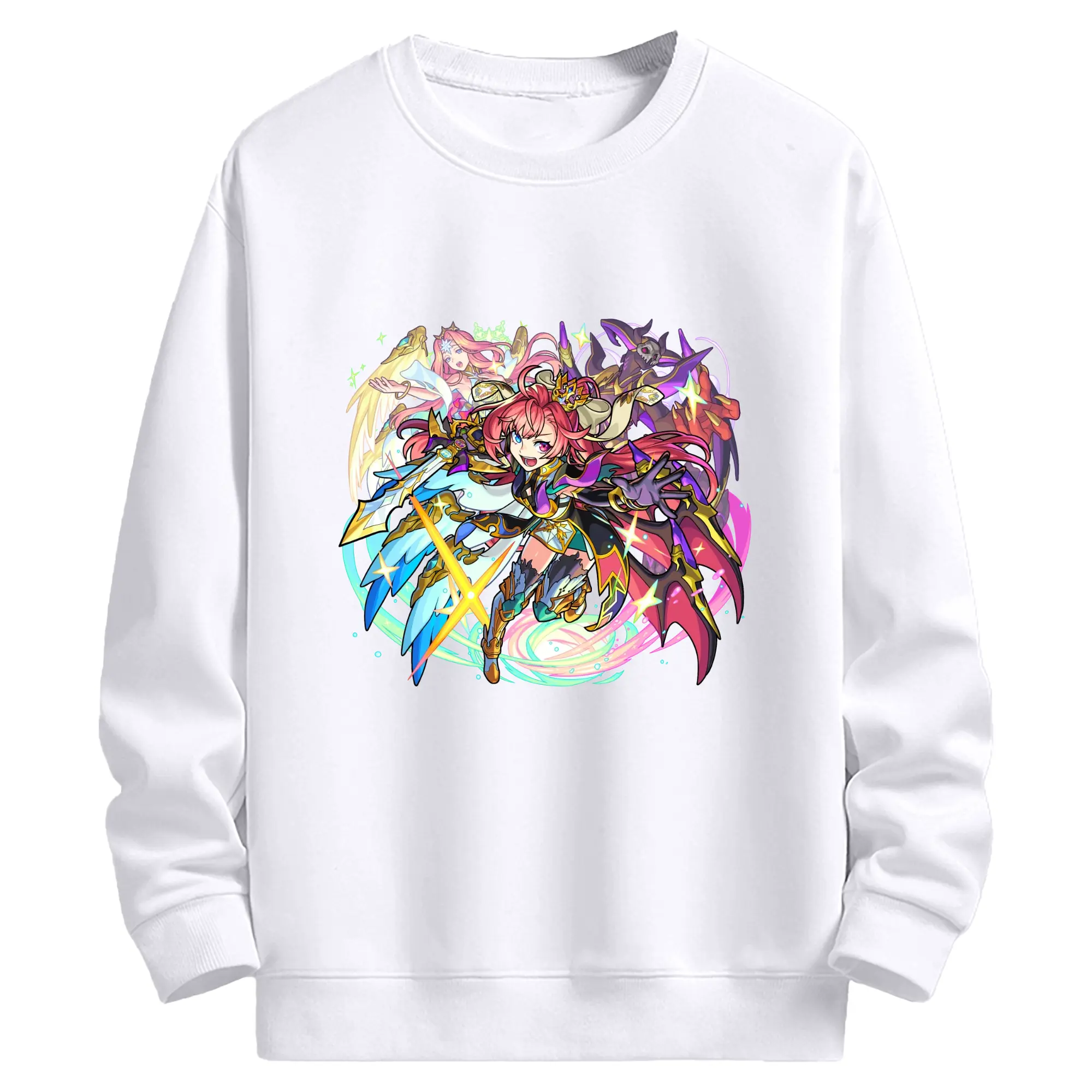 モンスト ソロモン 限定 - 高品質 クルーネック スウェット ・ コットン59％ ポリエステル41％ ・ ユニセックス 長袖 トレーナー ・ カジュアル デイリー スポーツ 散歩用