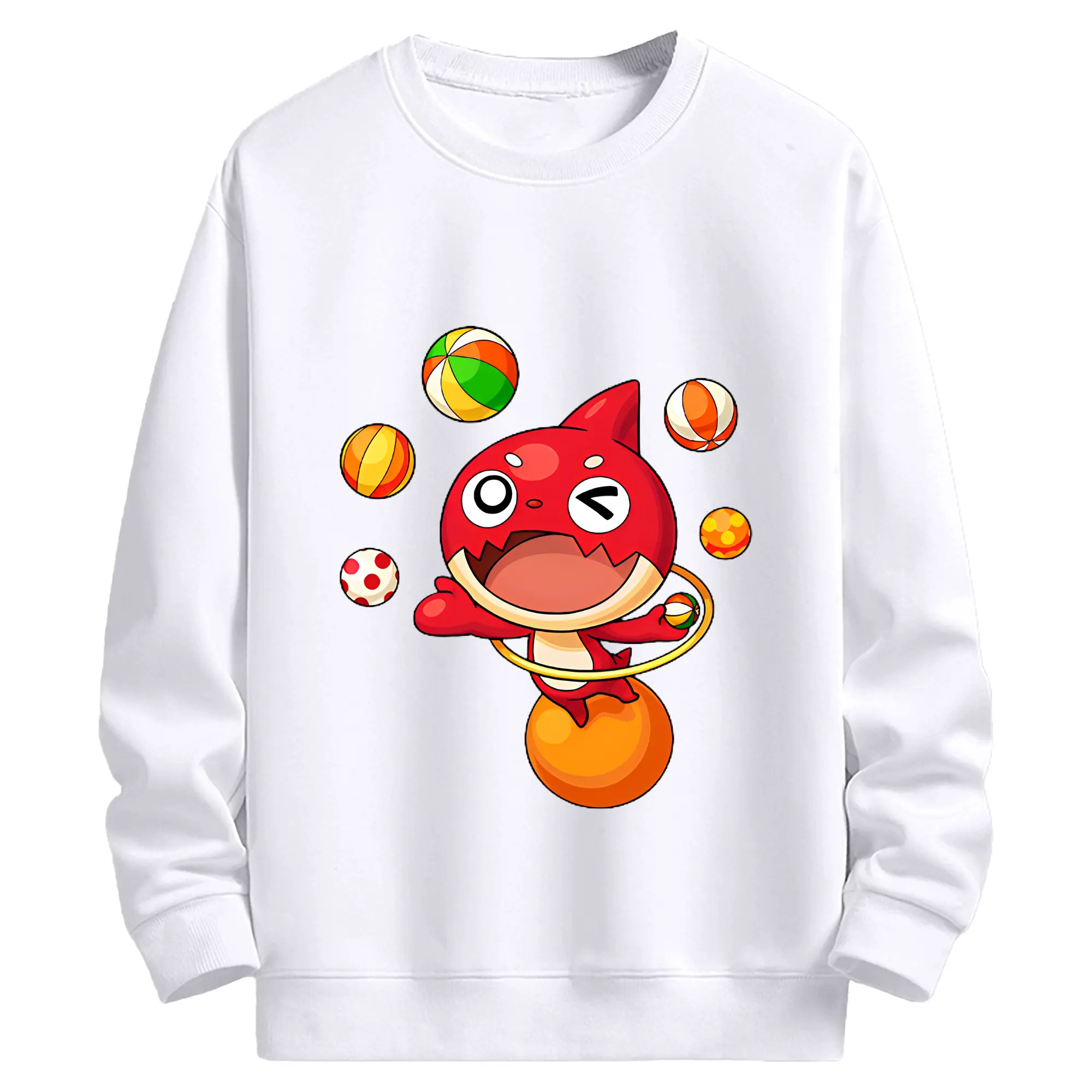 モンスト オラゴン スタイリッシュ 人気キャラクター - 高品質 クルーネック スウェット ・ コットン59％ ポリエステル41％ ・ ユニセックス 長袖 トレーナー ・ カジュアル デイリー スポーツ 散歩用