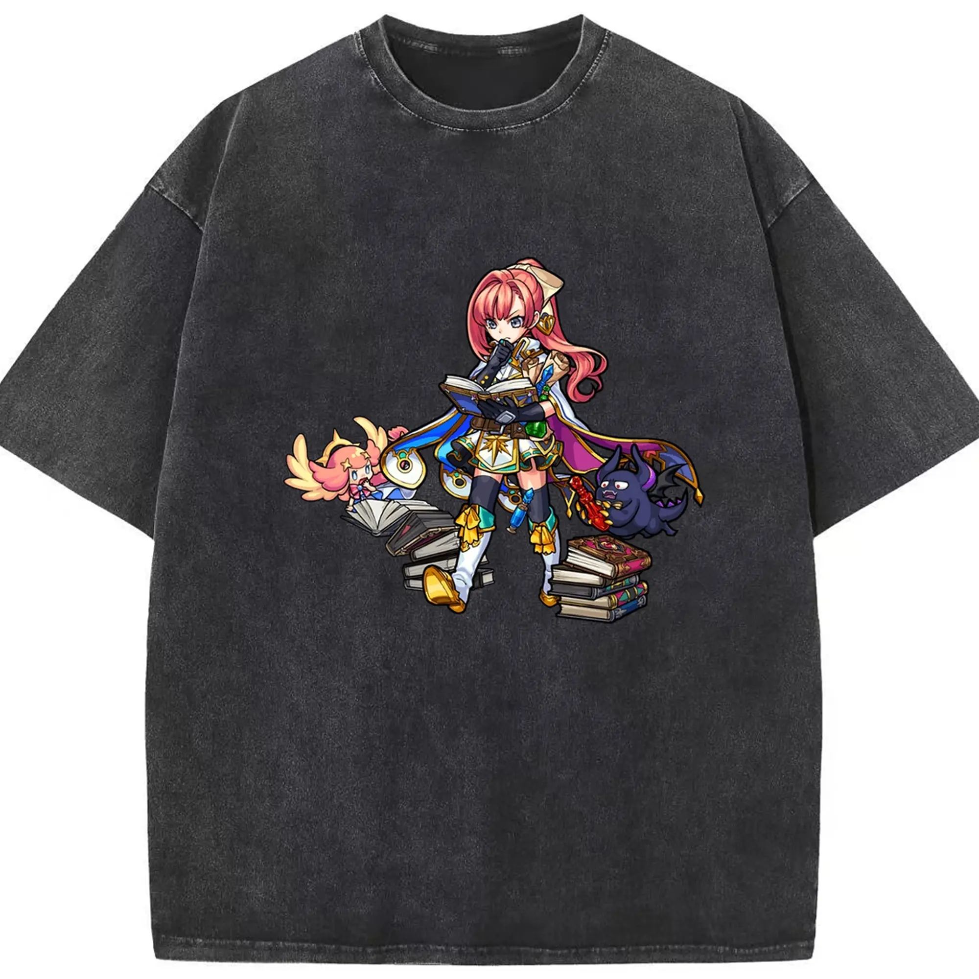 モンスト ソロモン ファン必見グッズ - 綿100％ ヴィンテージ風 半袖Tシャツ ・ フロントプリント ・ 柔らか肌触り ・ 通気性 快適 ・ スポーツ カジュアル 外出用