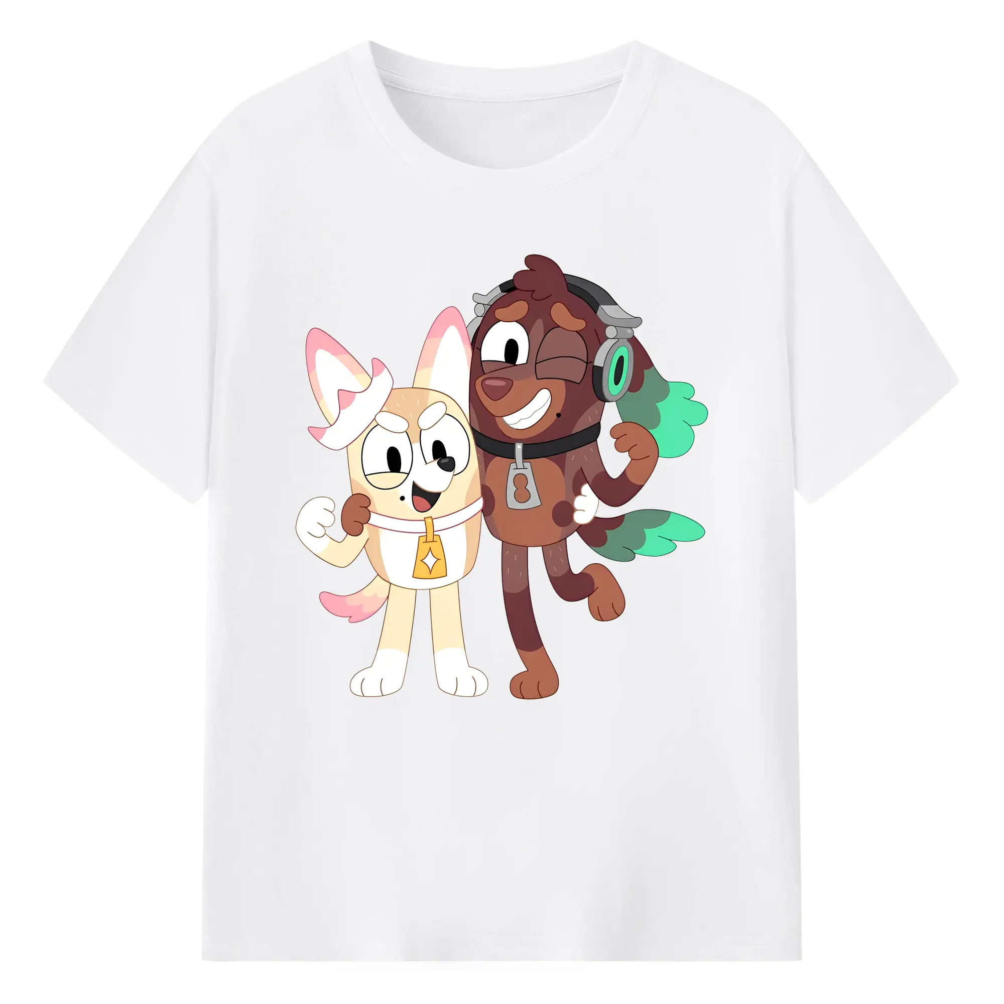 スプラトゥーン ブルーイ コラボ限定 - 綿100％ 半袖Tシャツ ・ フロントプリント ・ 快適 通気性 ・ 日常使い 散歩 スポーツ用