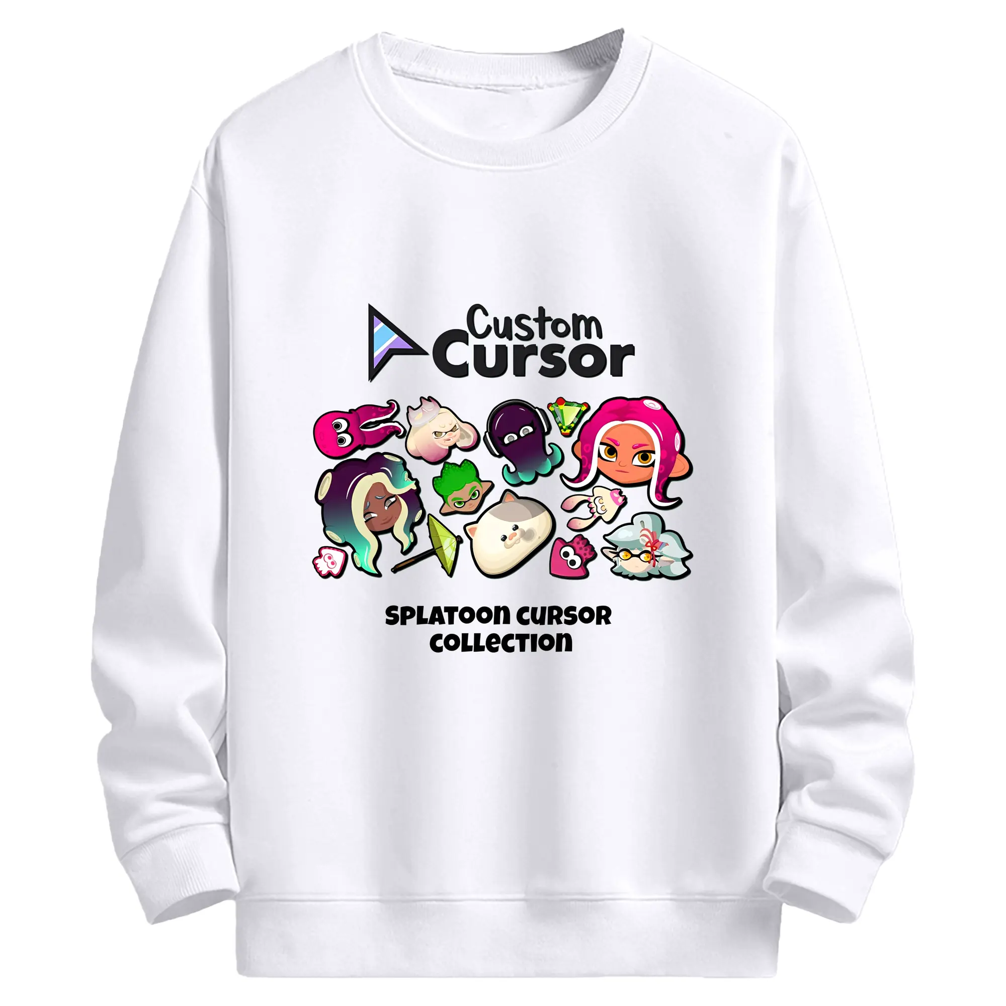 スプラトゥーン3 人気キャラ大集合 限定 - 高品質 クルーネック スウェット ・ コットン59％ ポリエステル41％ ・ ユニセックス 長袖 トレーナー ・ カジュアル デイリー スポーツ 散歩用