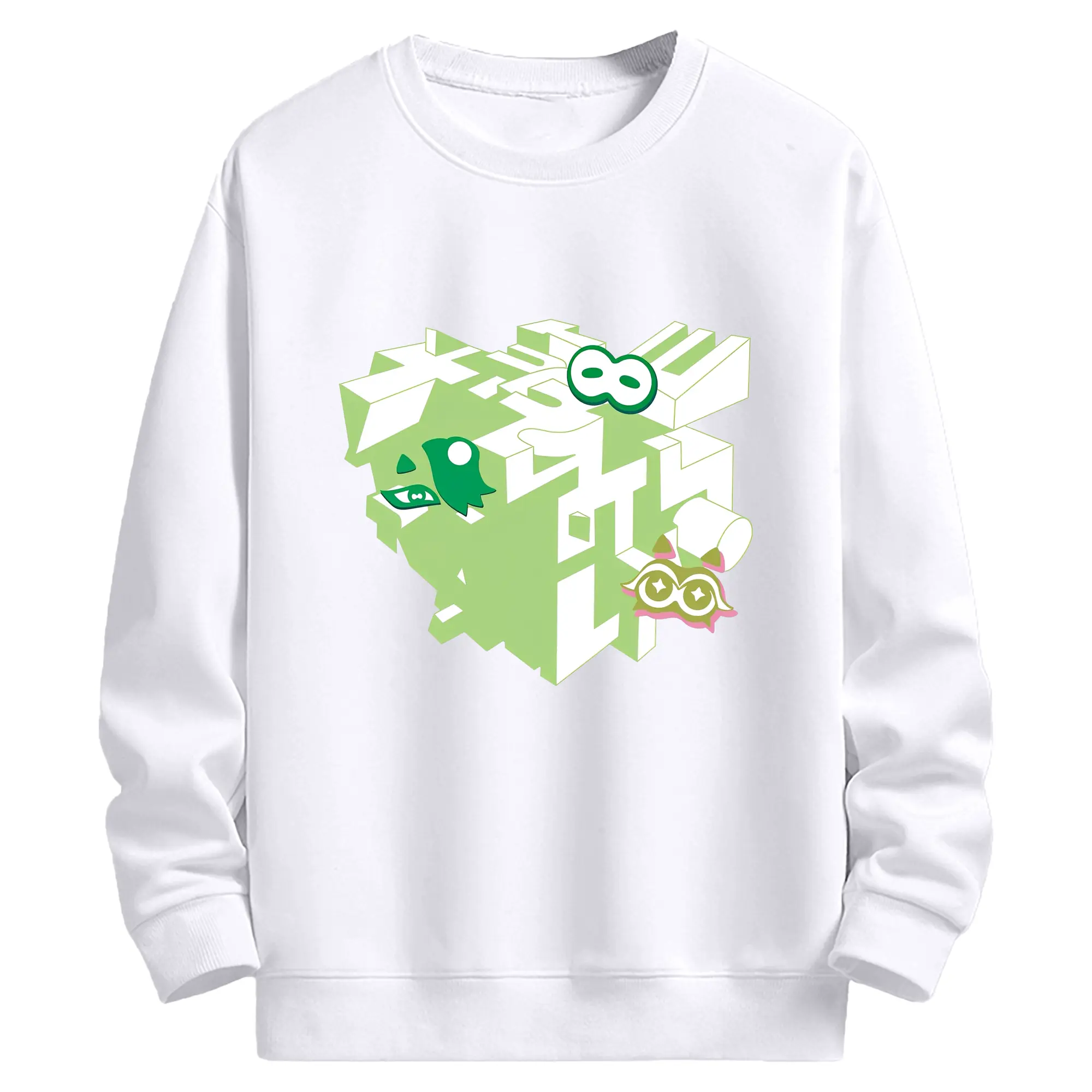 『スプラトゥーン3』の「グランドフェスティバル」 - 高品質 クルーネック スウェット ・ コットン59％ ポリエステル41％ ・ ユニセックス 長袖 トレーナー ・ カジュアル デイリー スポーツ 散歩用