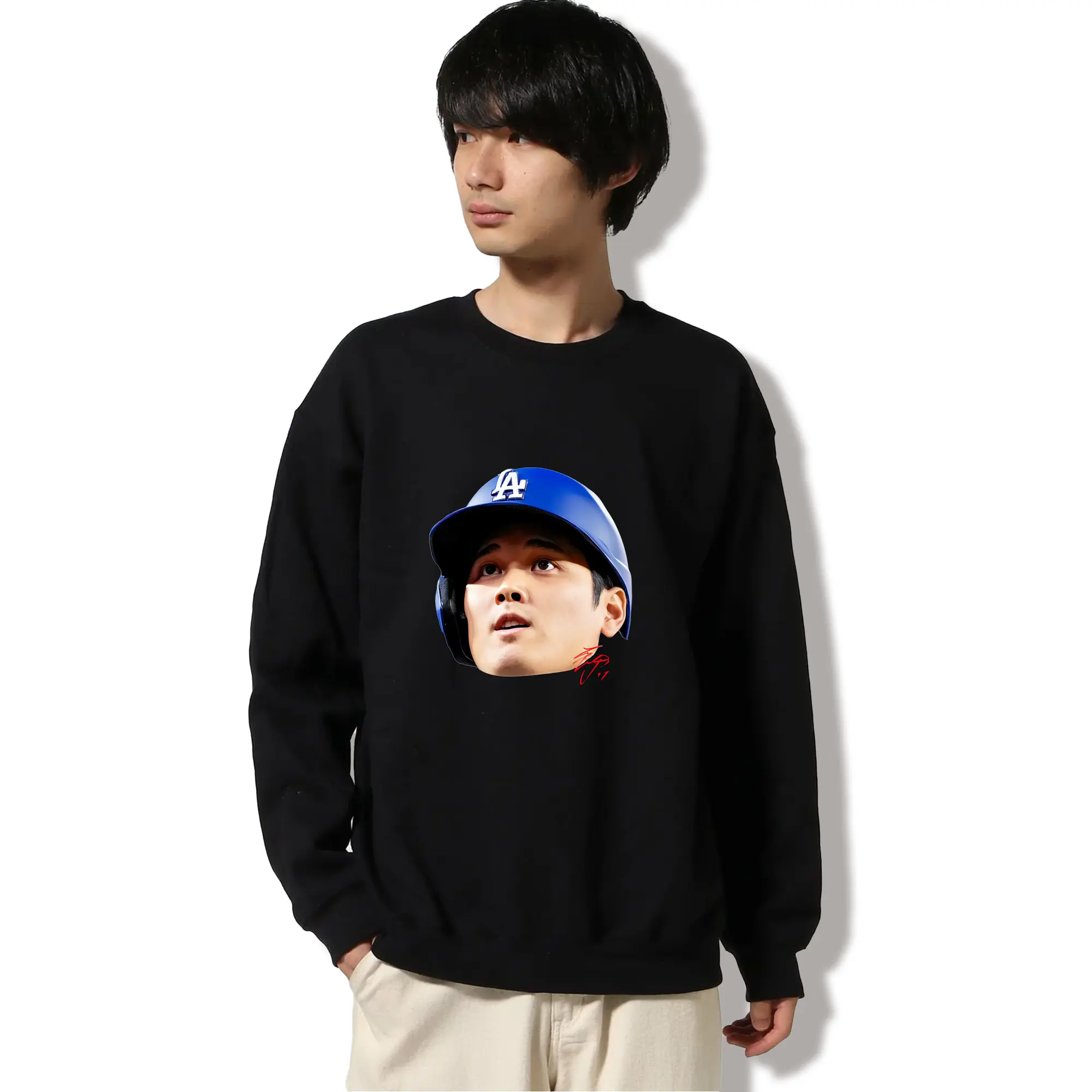 大谷翔平 ビッグフェイス サイン入り シンプルデザイン ファン必見