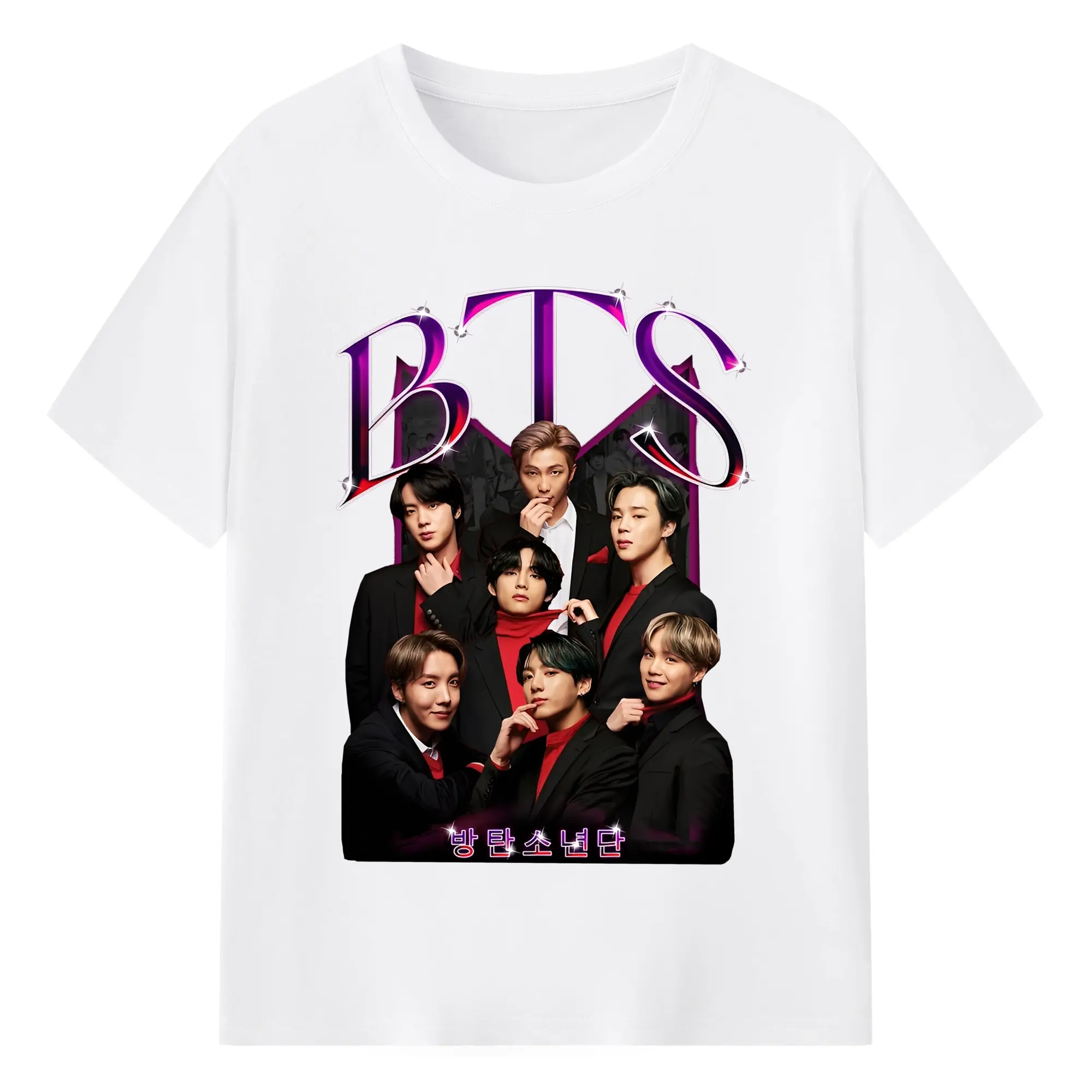 BTS 限定グッズ 2025新作✨ARMY必見！メンバー別デザイン - 綿100％ 半袖Tシャツ ・ フロントプリント ・ 快適 通気性 ・ 日常使い 散歩 スポーツ用