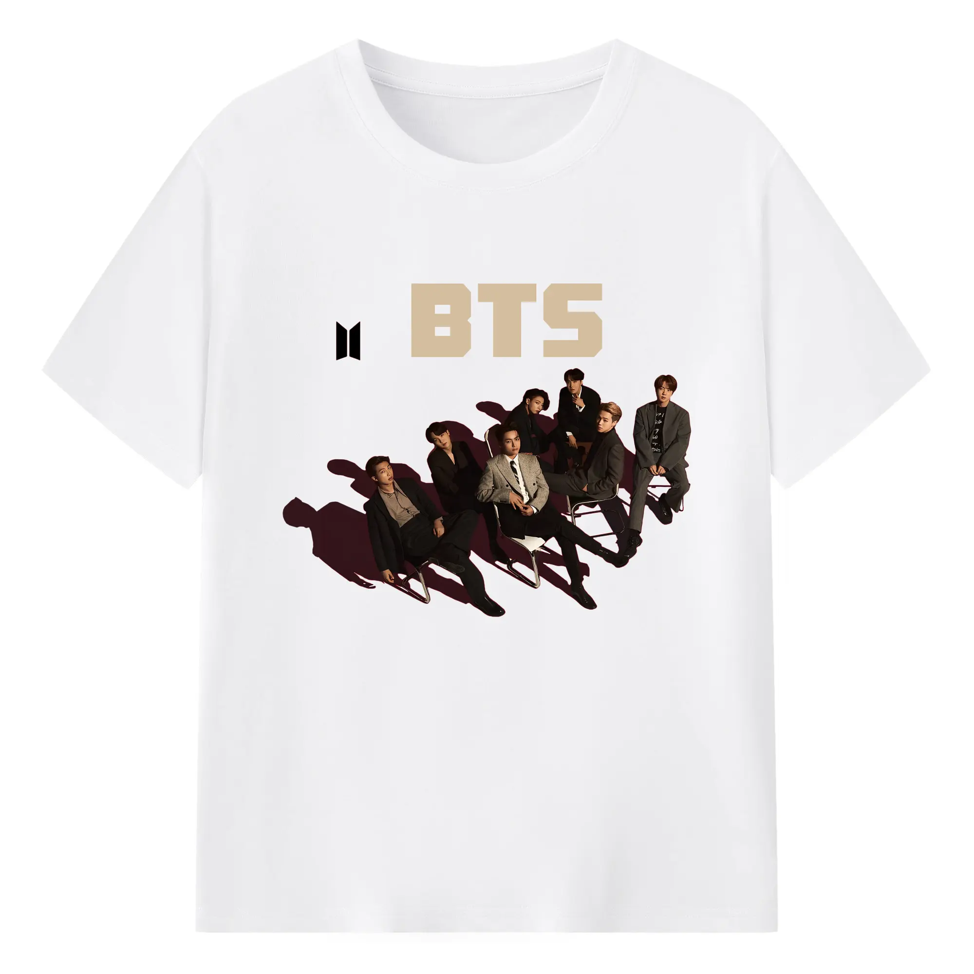 BTS レトロデザイン  限定モデル 人気 韓国ファッション ARMY必見✨ - 綿100％ 半袖Tシャツ ・ フロントプリント ・ 快適 通気性 ・ 日常使い 散歩 スポーツ用