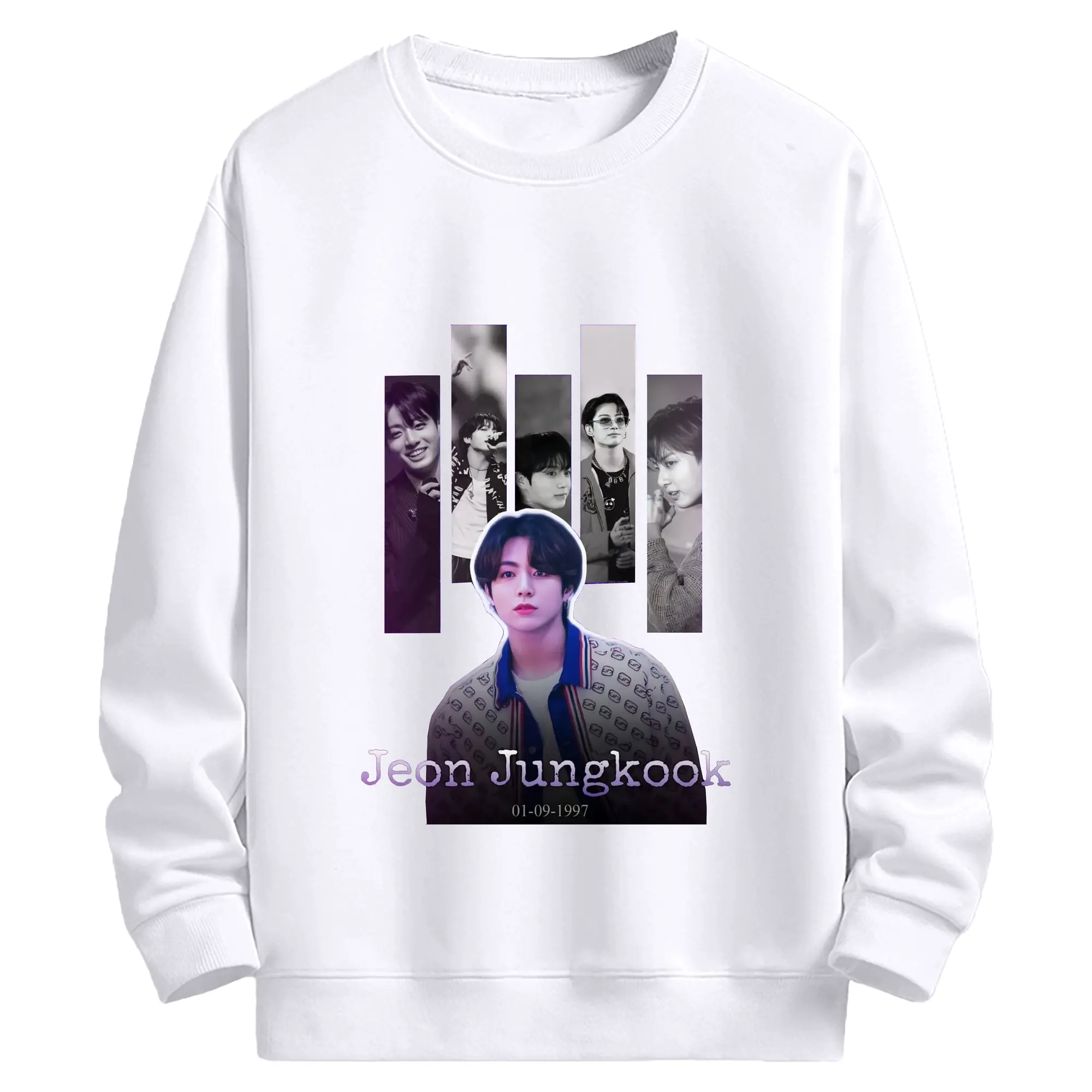 BTS ジョングク ダイナミックシーン 韓流好きにおすすめ - 高品質 クルーネック スウェット ・ コットン59％ ポリエステル41％ ・ ユニセックス 長袖 トレーナー ・ カジュアル デイリー スポーツ 散歩用