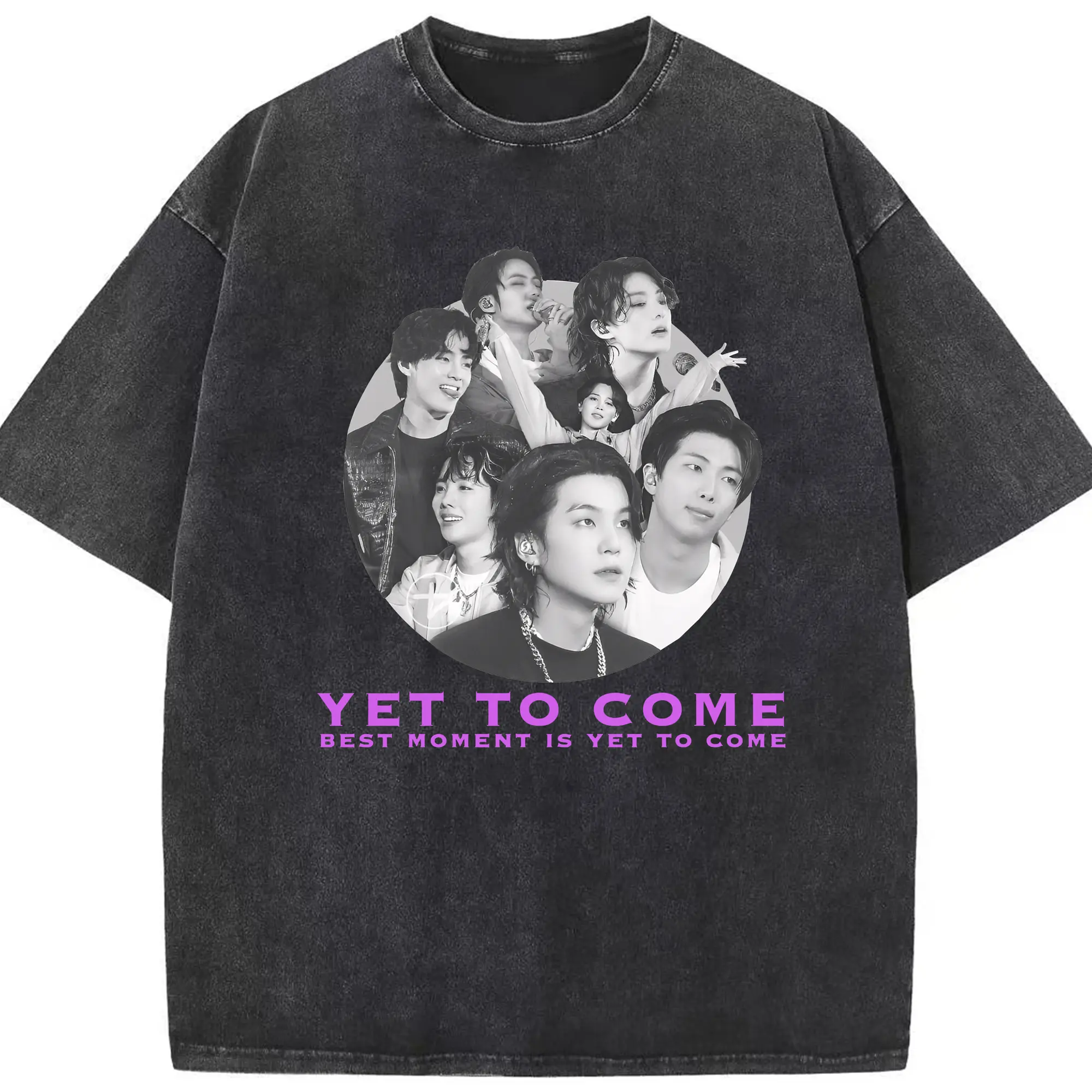 防弾少年団 名シーン 限定コレクション ARMY必見✨ - 綿100％ ヴィンテージ風 半袖Tシャツ ・ フロントプリント ・ 柔らか肌触り ・ 通気性 快適 ・ スポーツ カジュアル 外出用