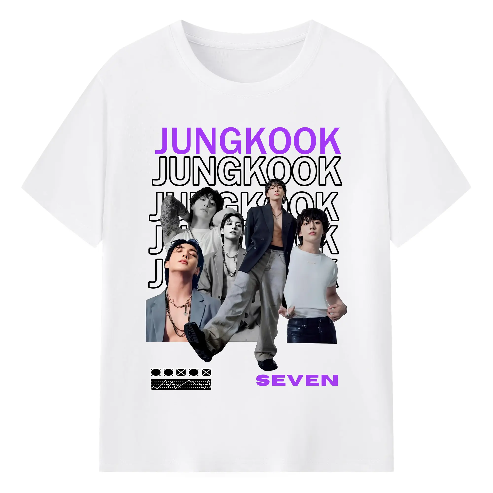 BTS ジョングク 限定プリントTシャツ ARMYへの贈り物に🎁 - 綿100％ 半袖Tシャツ ・ フロントプリント ・ 快適 通気性 ・ 日常使い 散歩 スポーツ用