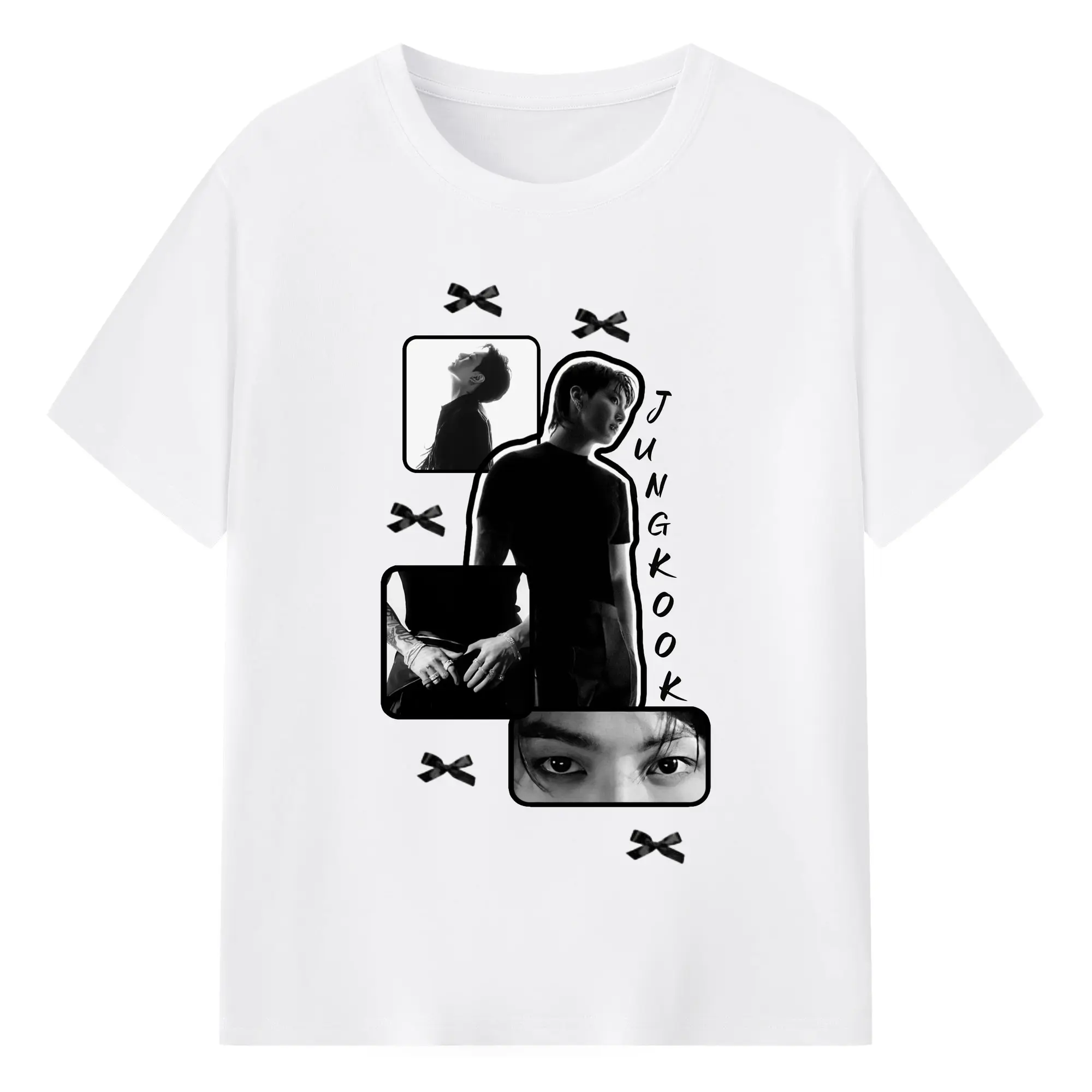 BTS ジョングク おしゃれ 韓流ストリートスタイル2025新作！ - 綿100％ 半袖Tシャツ ・ フロントプリント ・ 快適 通気性 ・ 日常使い 散歩 スポーツ用