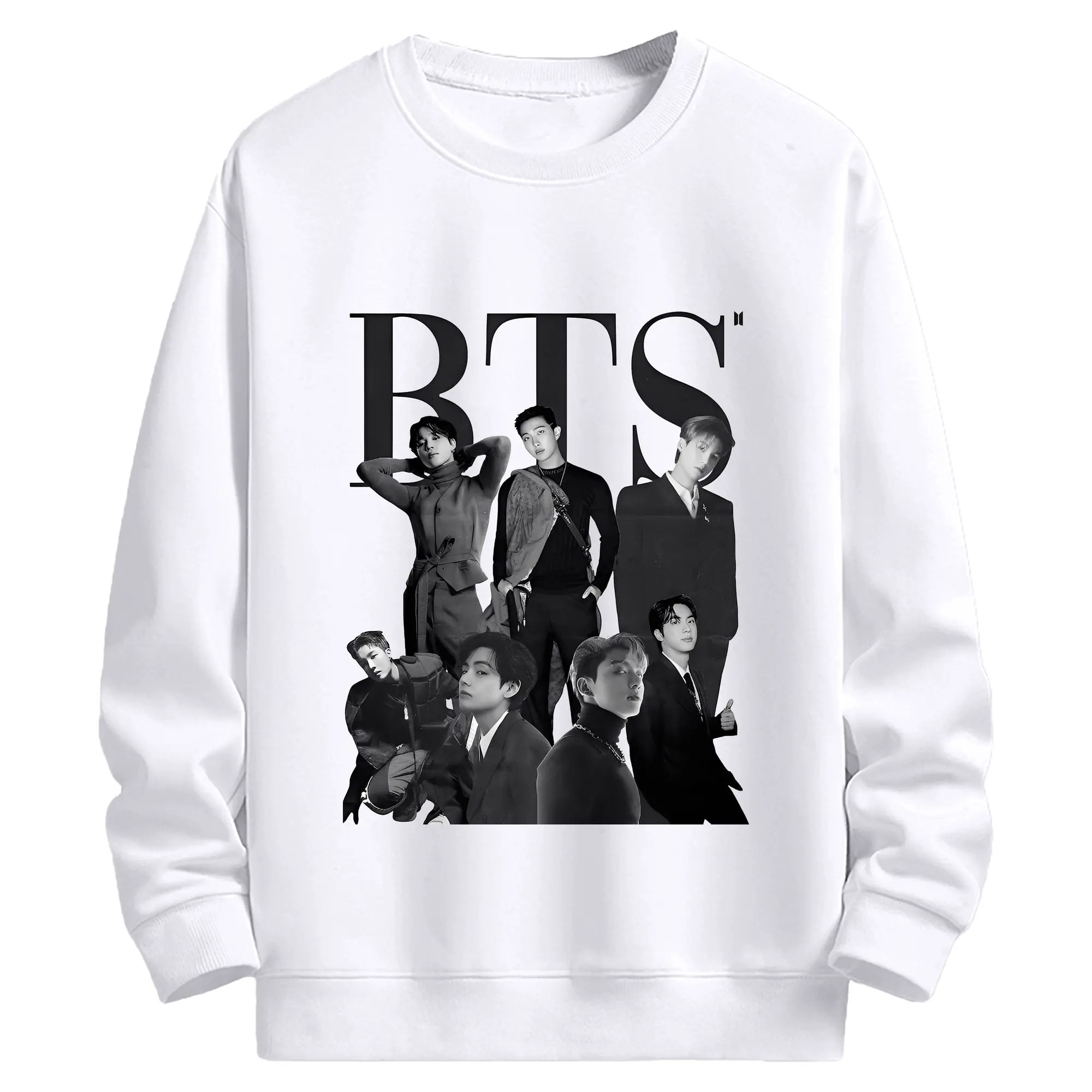 BTS 限定プリント メンバー別コレクション✨ - 高品質 クルーネック スウェット ・ コットン59％ ポリエステル41％ ・ ユニセックス 長袖 トレーナー ・ カジュアル デイリー スポーツ 散歩用