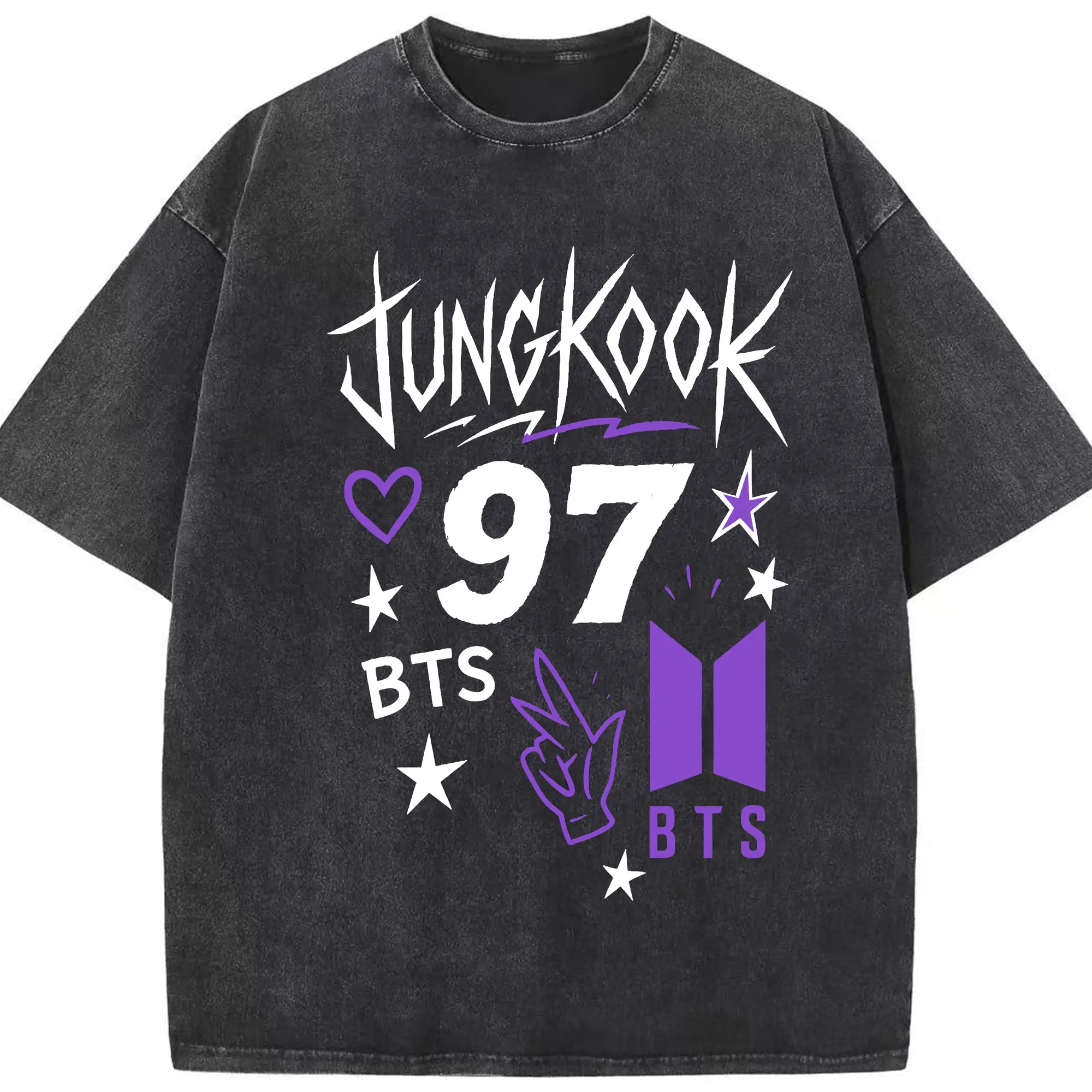 BTS ジョングク ファンコーデTシャツ デイリーに使える人気モデルBTS ジョングク ファンコーデTシャツ デイリーに使える人気モデル - 綿100％ ヴィンテージ風 半袖Tシャツ ・ フロントプリント ・ 柔らか肌触り ・ 通気性 快適 ・ スポーツ カジュアル 外出用