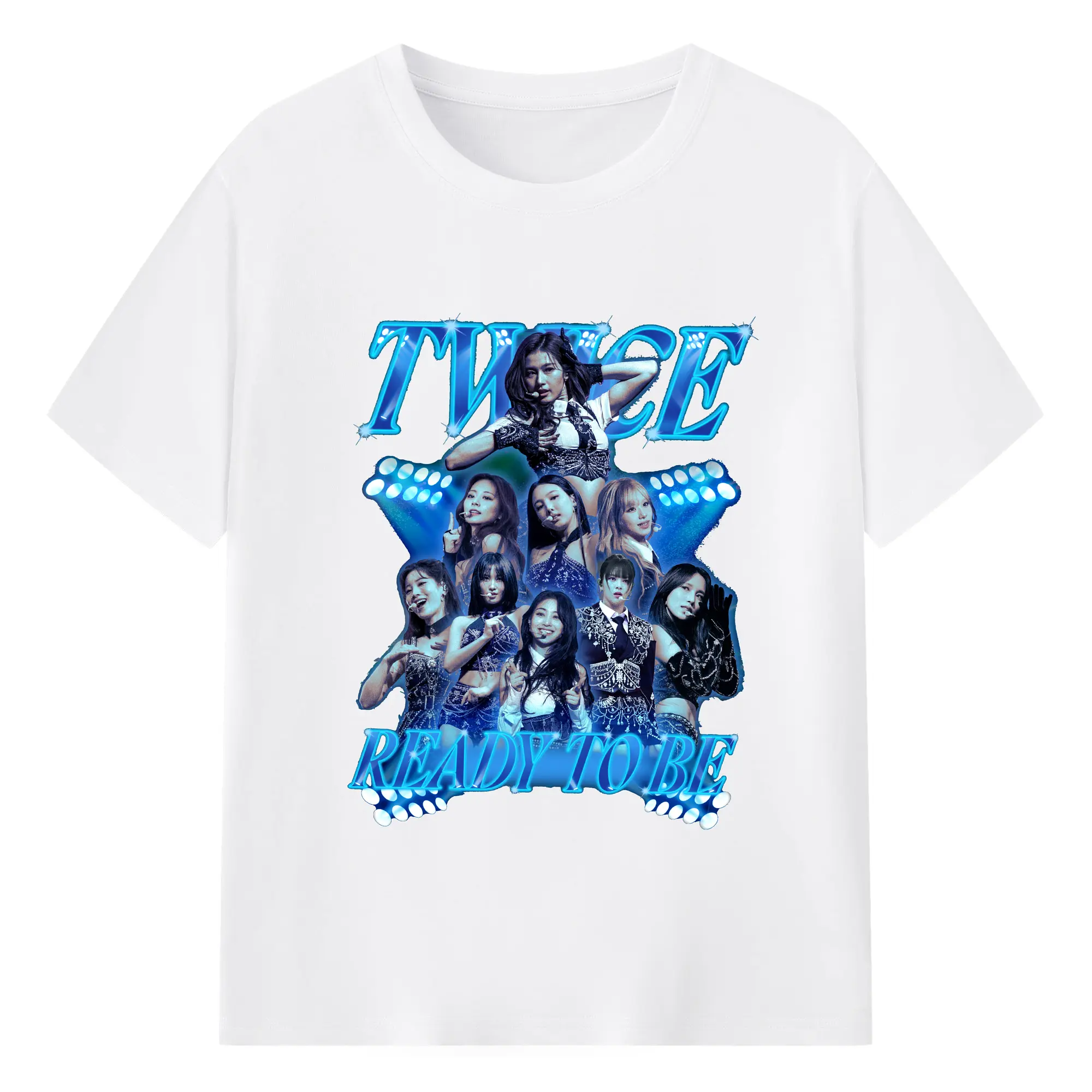 TWICE ロゴプリント💘シンプル×韓流スタイル 人気アイドル風コーデ - 綿100％ 半袖Tシャツ ・ フロントプリント ・ 快適 通気性 ・ 日常使い 散歩 スポーツ用