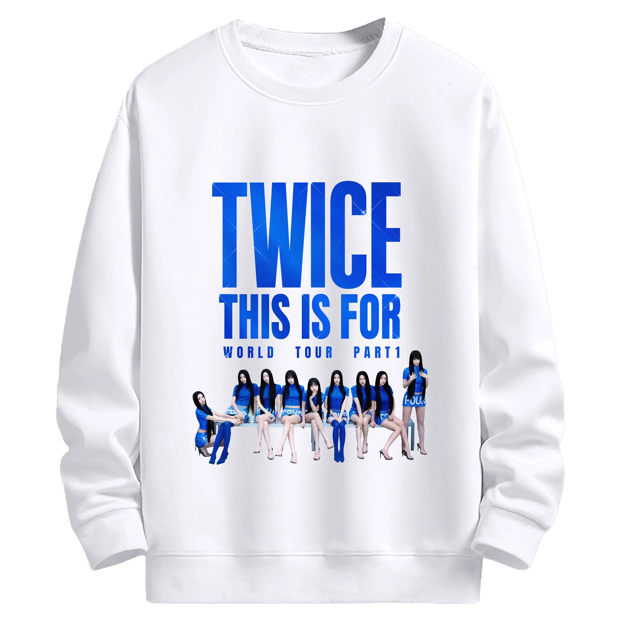 TWICE 新曲『THIS IS FOR』限定盤✨ファン必見！ - 高品質 クルーネック スウェット ・ コットン59％ ポリエステル41％ ・ ユニセックス 長袖 トレーナー ・ カジュアル デイリー スポーツ 散歩用