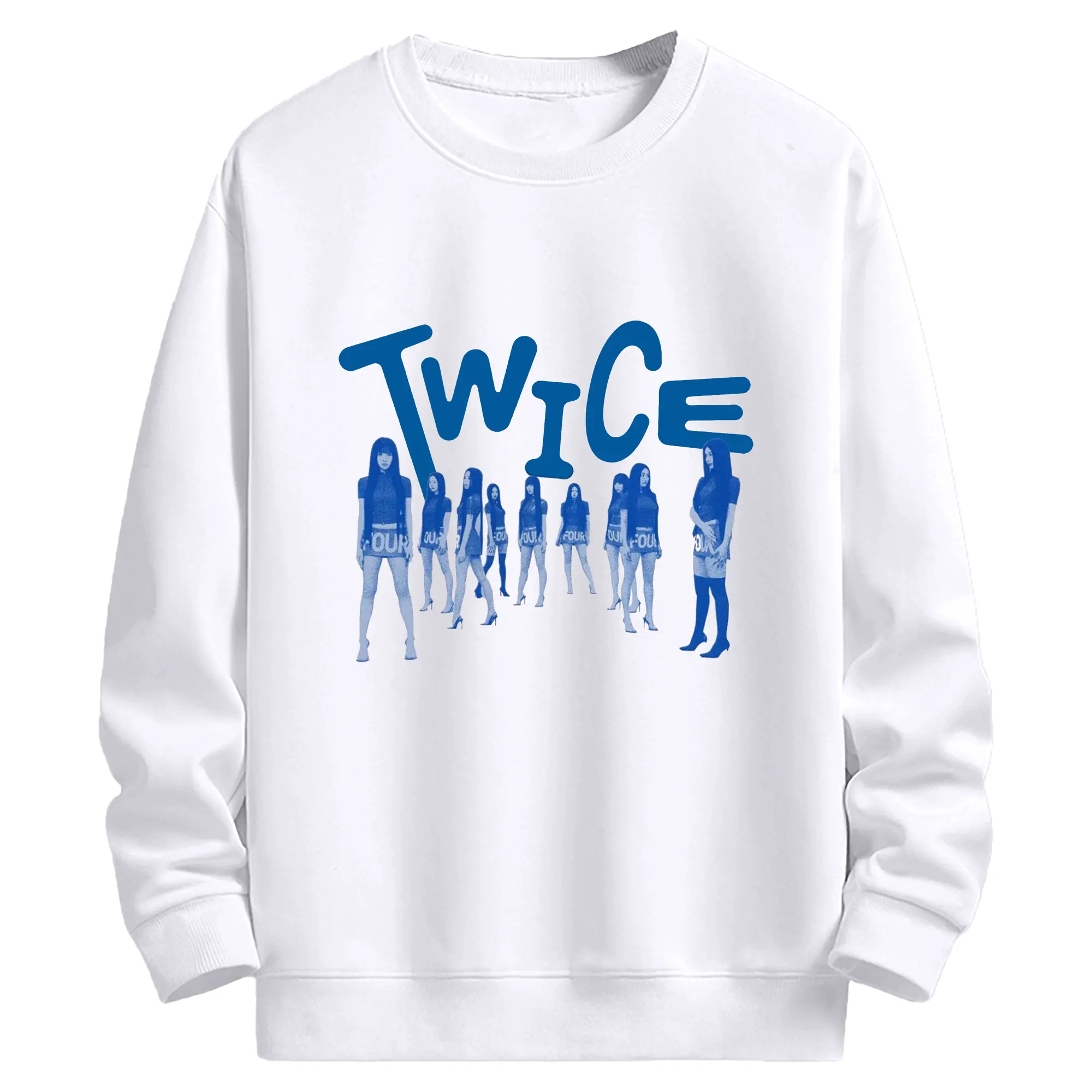 TWICE『THIS IS FOR』記念💎ファンアートデザイン 限定コレクション - 高品質 クルーネック スウェット ・ コットン59％ ポリエステル41％ ・ ユニセックス 長袖 トレーナー ・ カジュアル デイリー スポーツ 散歩用