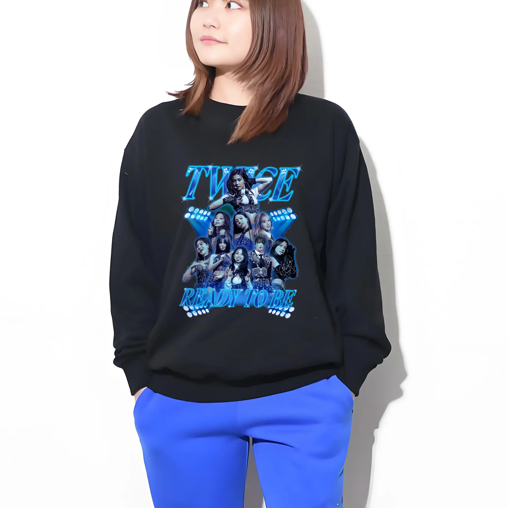 TWICE ロゴプリント💘シンプル×韓流スタイル 人気アイドル風コーデ