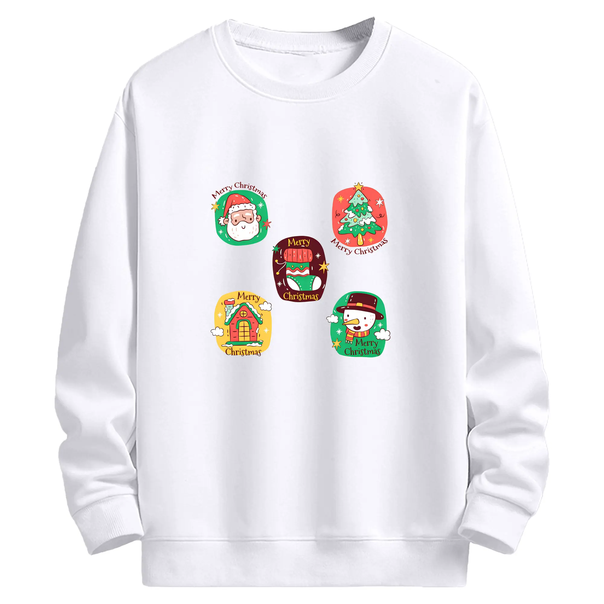 クリスマス2025🎄 ワクワク楽しいホリデーデザイン集 - 高品質 クルーネック スウェット ・ コットン59％ ポリエステル41％ ・ ユニセックス 長袖 トレーナー ・ カジュアル デイリー スポーツ 散歩用