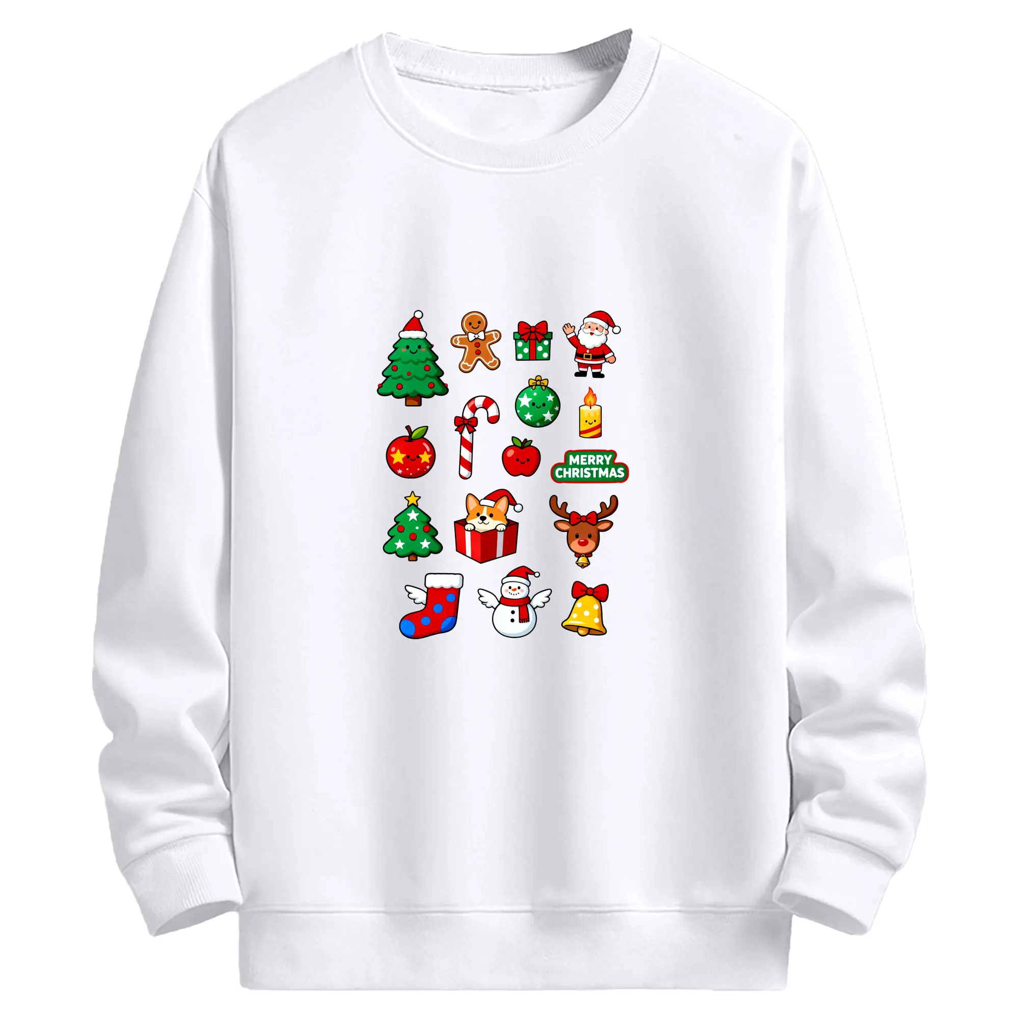 クリスマスギフト🎁 贈り物に喜ばれる冬限定アイテム - 高品質 クルーネック スウェット ・ コットン59％ ポリエステル41％ ・ ユニセックス 長袖 トレーナー ・ カジュアル デイリー スポーツ 散歩用