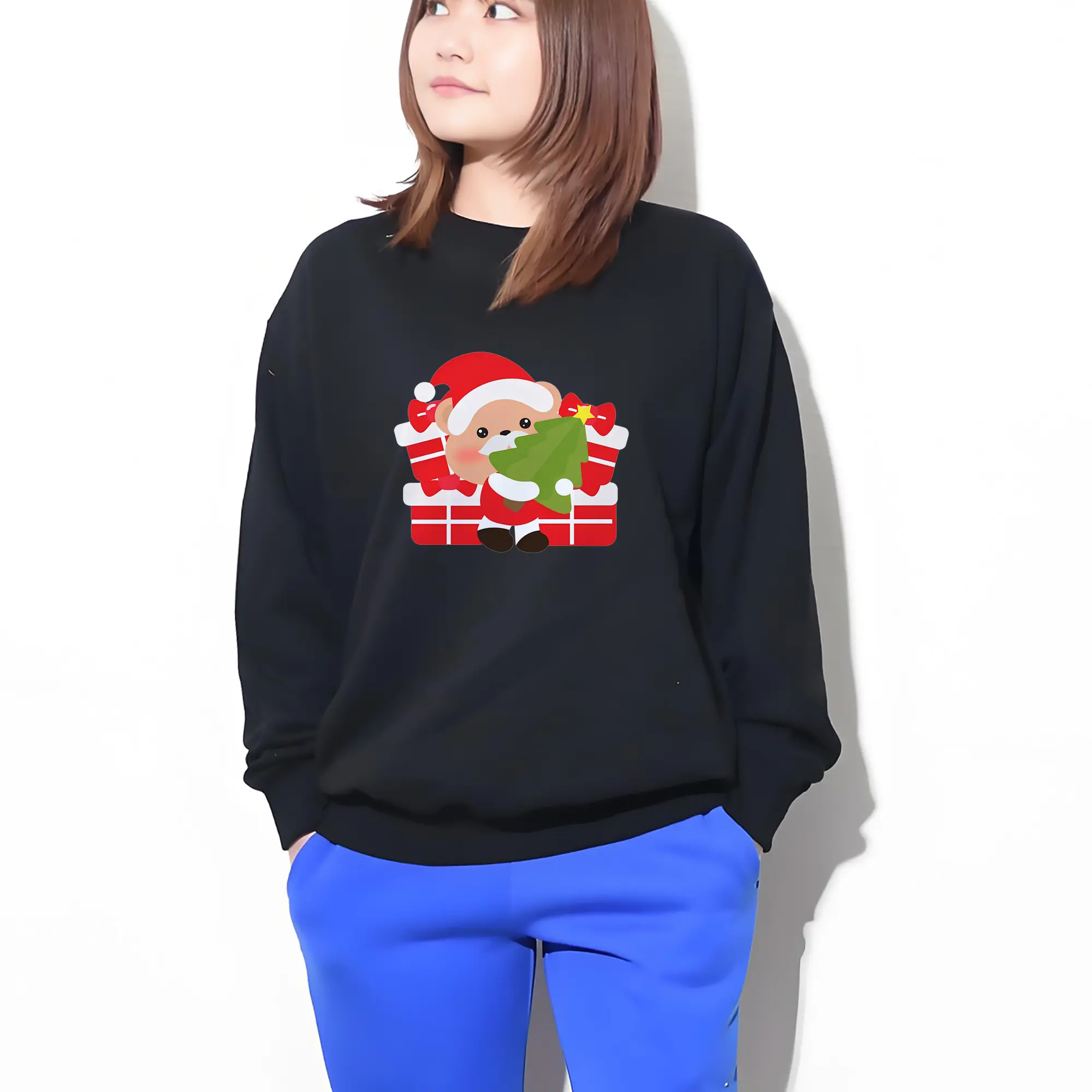 クリスマス限定🎄 可愛い小熊とサンタ帽＆プレゼントデザイン