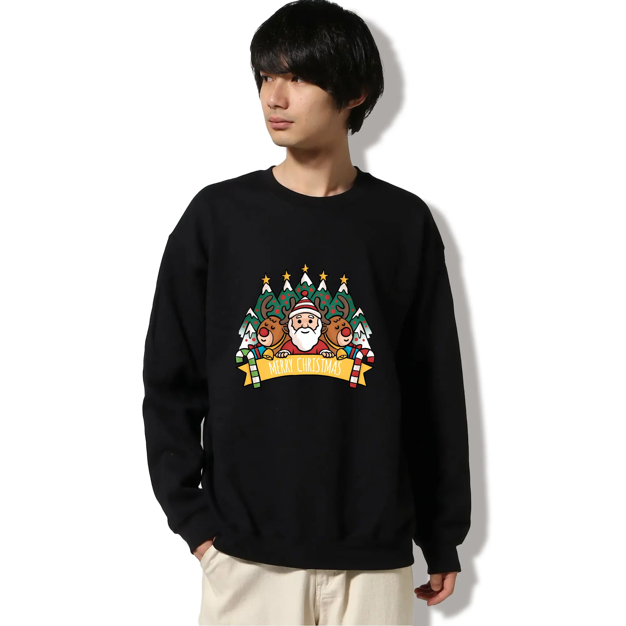 冬の魔法🎄 トナカイ🦌 サンタクロース入り可愛いデザイン