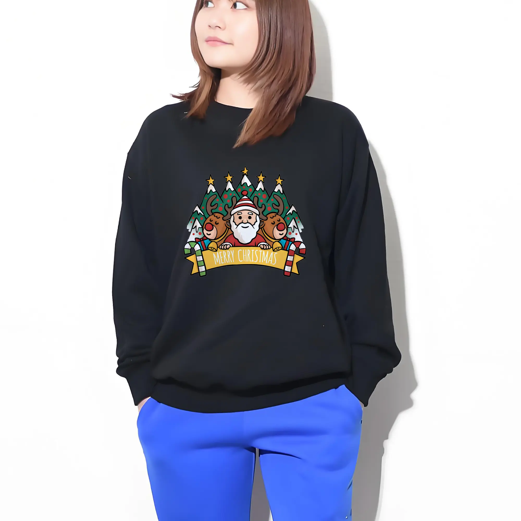 冬の魔法🎄 トナカイ🦌 サンタクロース入り可愛いデザイン