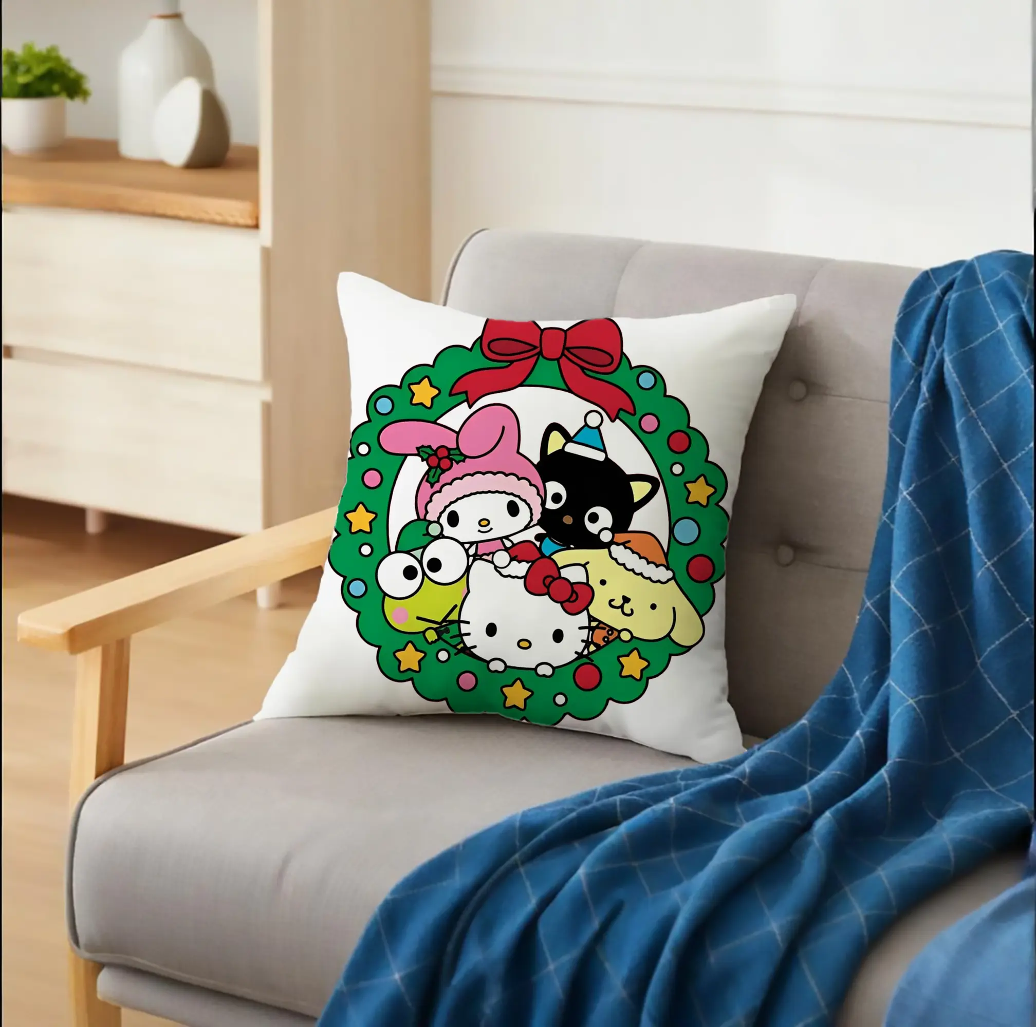 サンリオキャラ集合🎀 クリスマスリース柄 可愛すぎる季節限定シリーズ