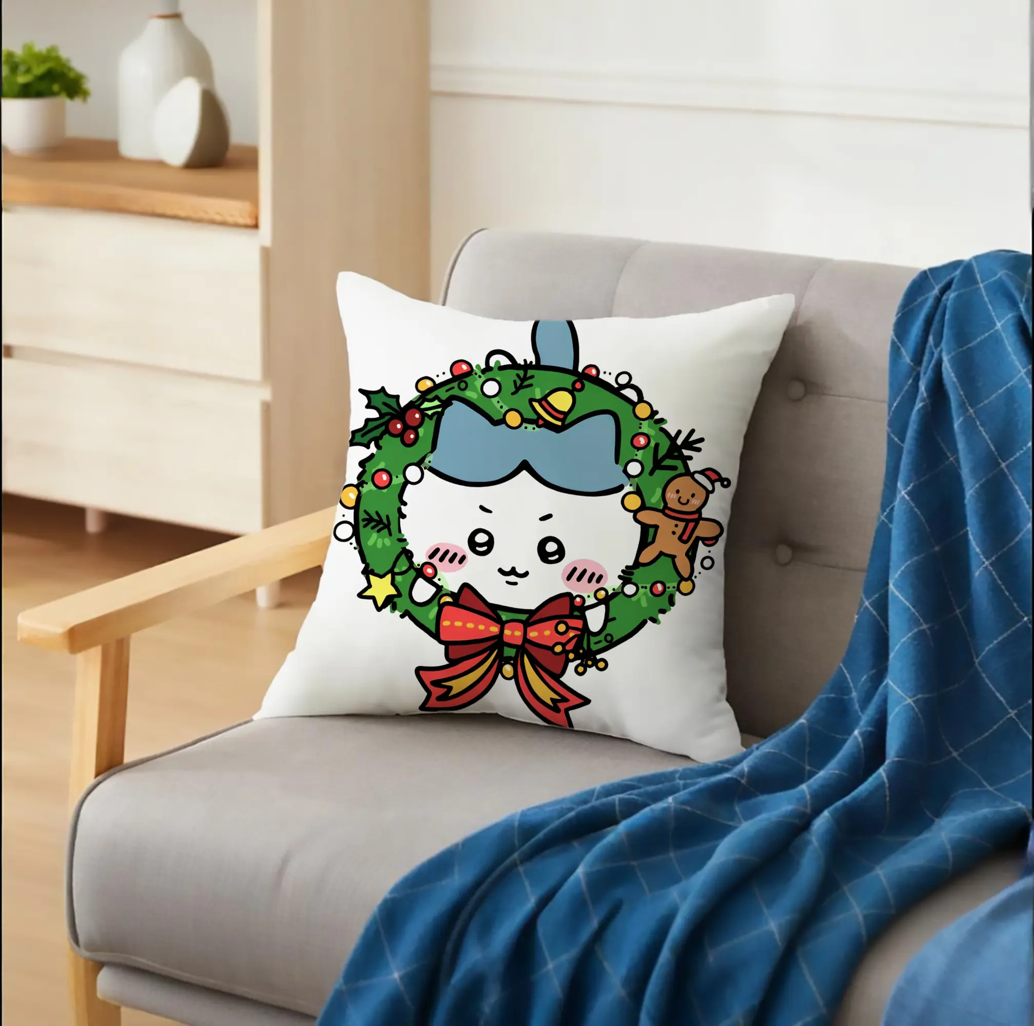 ちいかわ クリスマス花輪🎀 ホリデー気分満点の特別デザイン