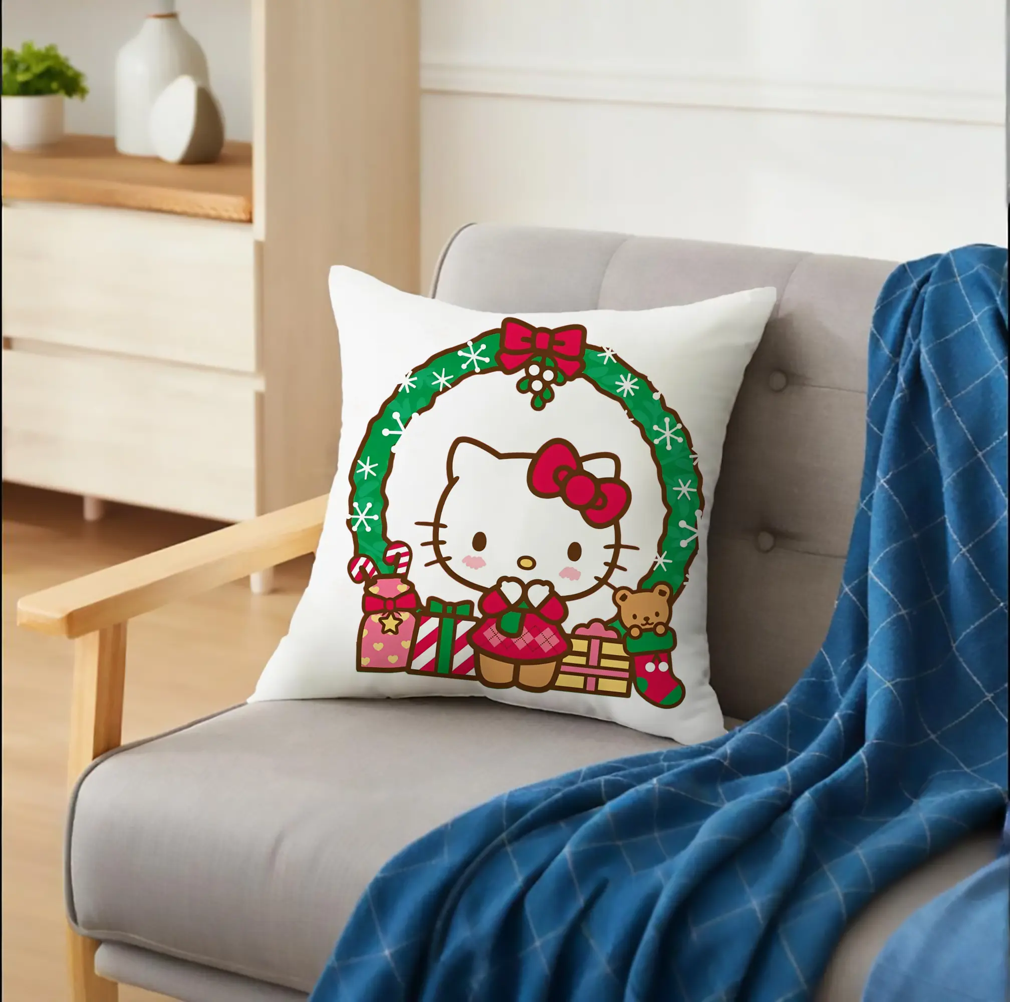 ハローキティ クリスマス2025✨ サンタ風×花輪デコレーション