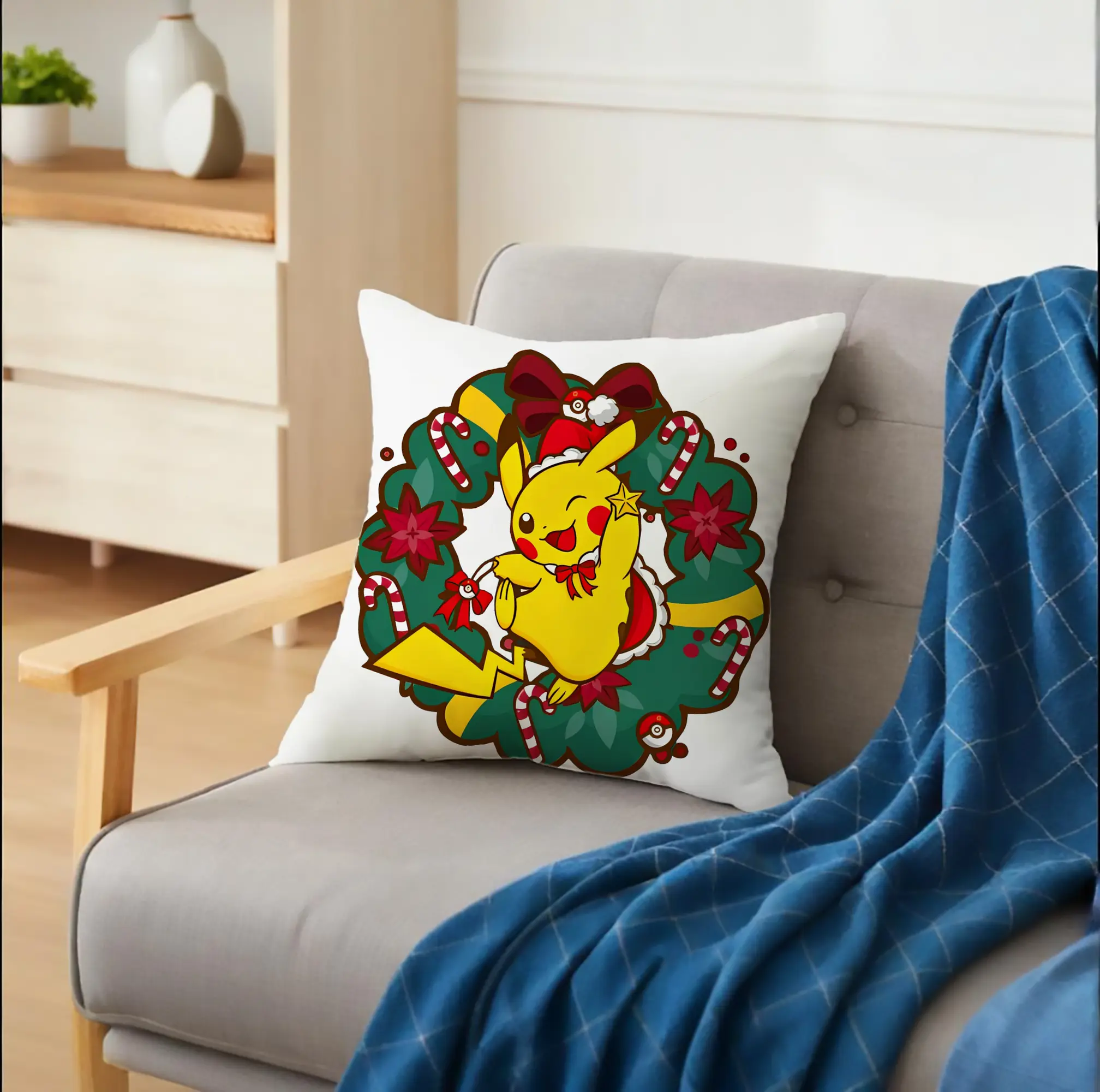 ピカチュウのホリデーシーズン🎄 花輪入り冬限定デザイン