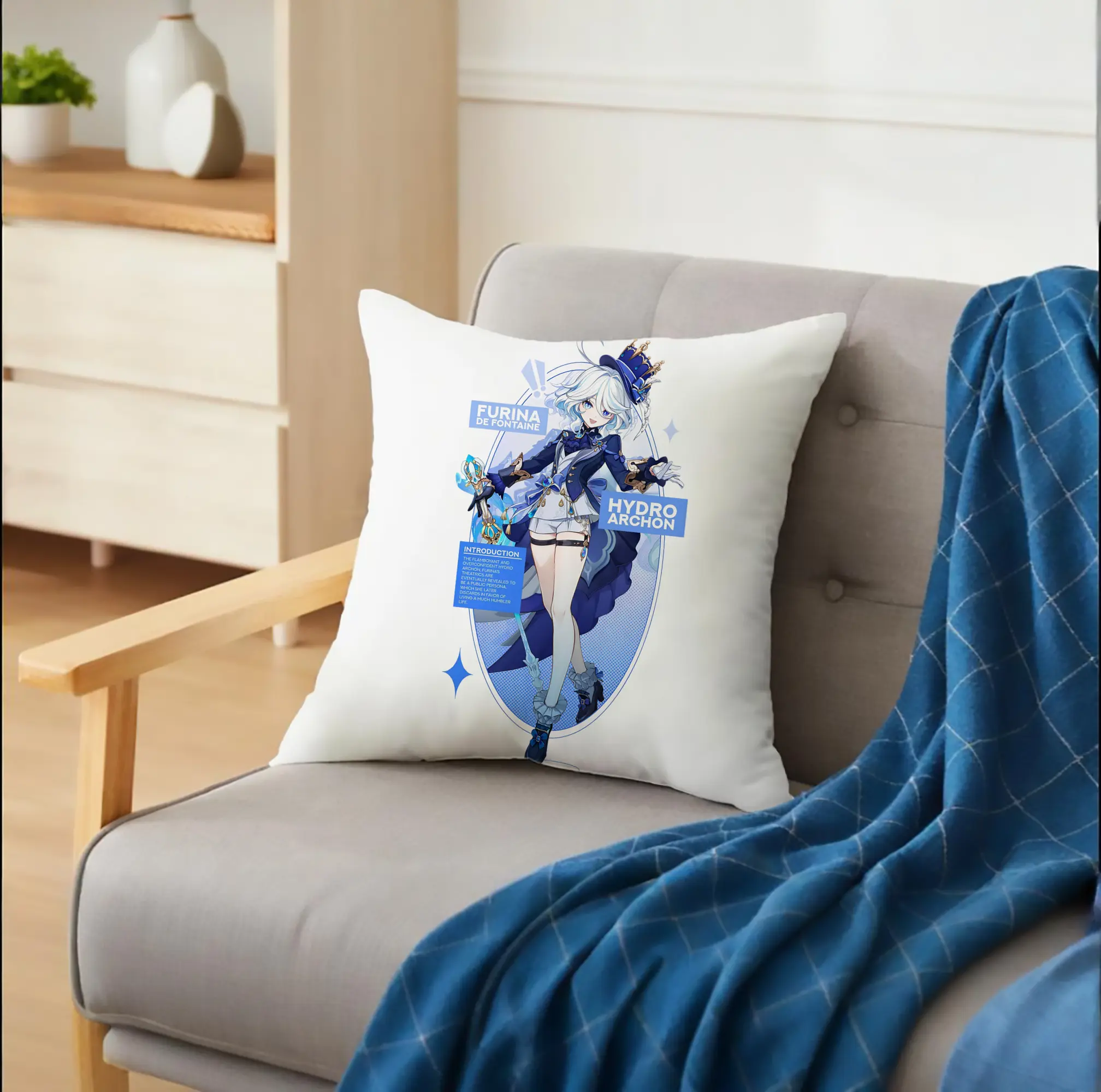 原神 フリナ（水神）人気キャラクター限定プリント