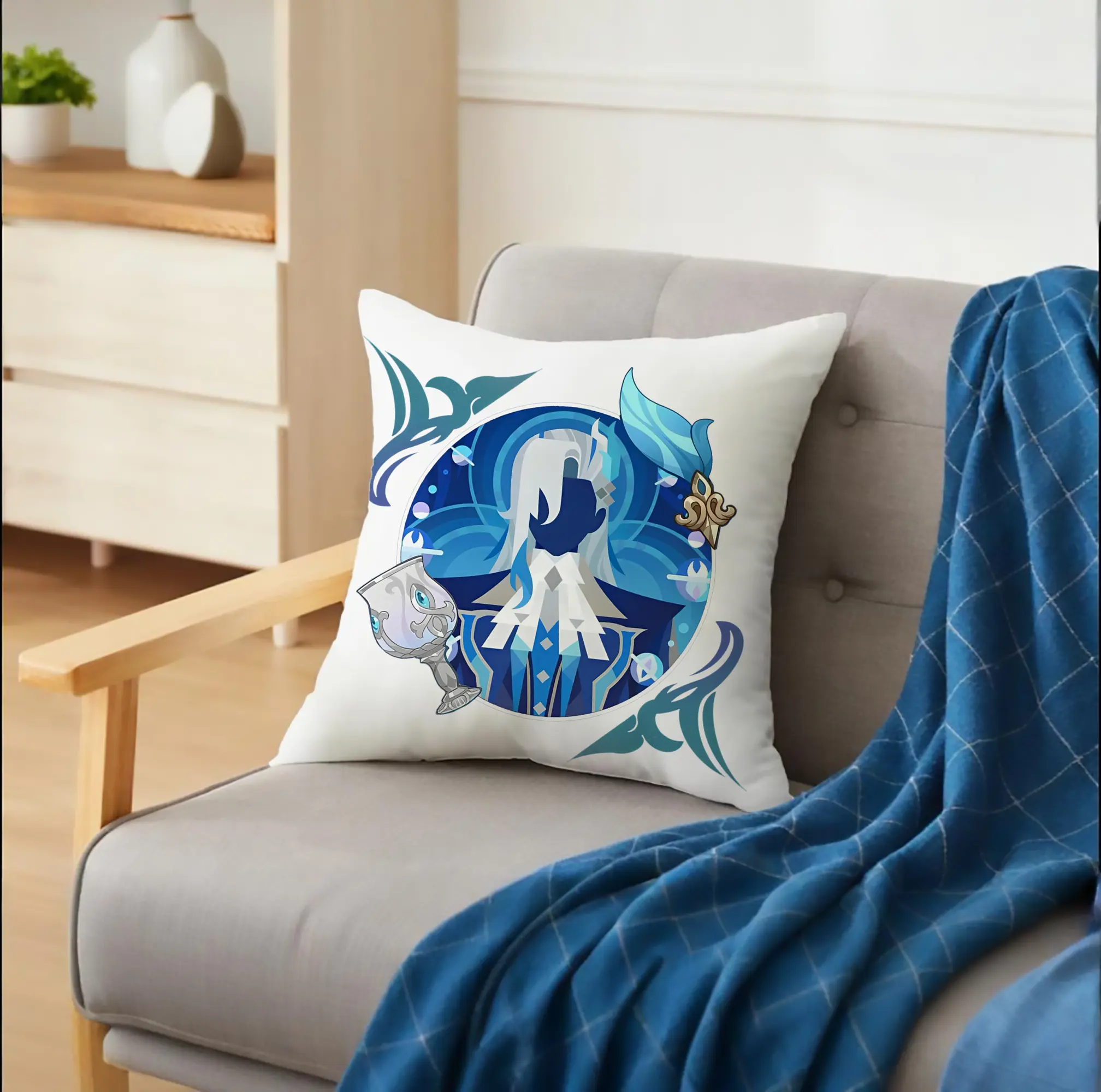 原神 ヌヴィレット アニメ風プリント 推し活グッズ