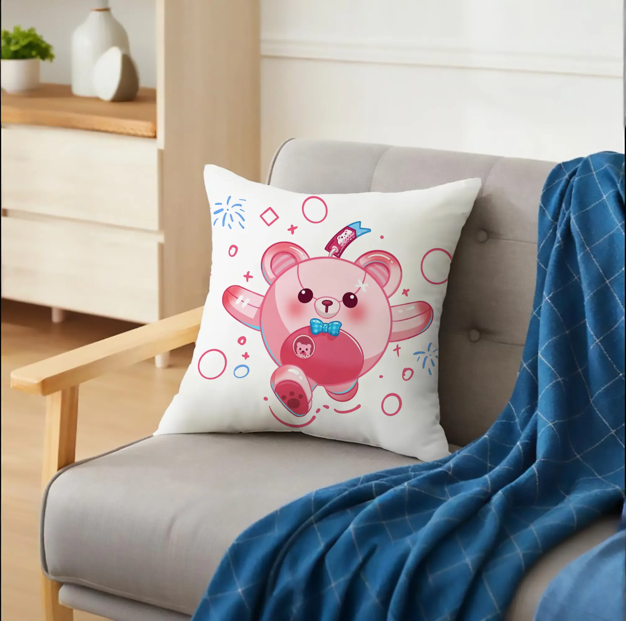 蛋仔派对粉色小熊可爱