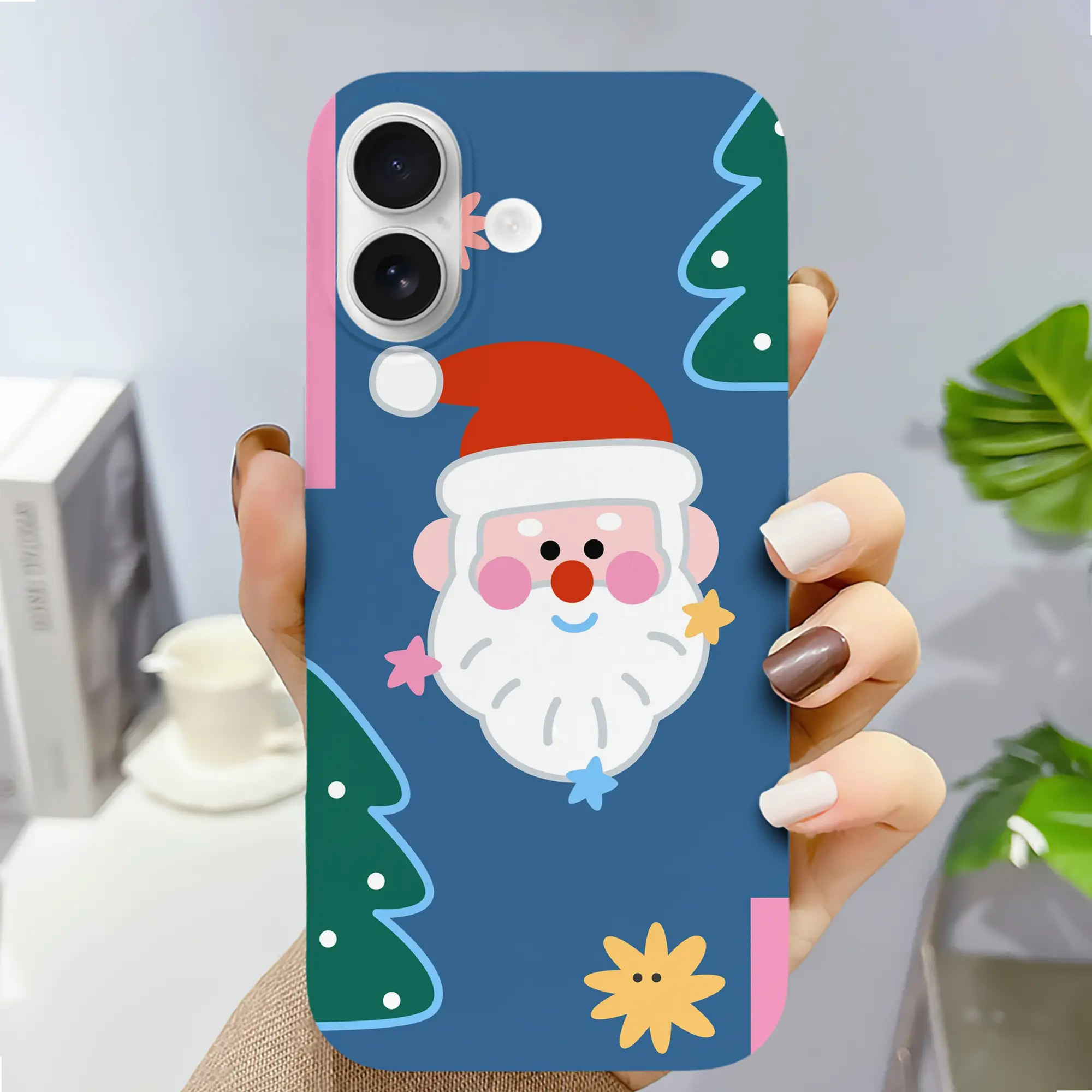 サンタクロース×クリスマスツリー｜冬限定デザインスマホ
